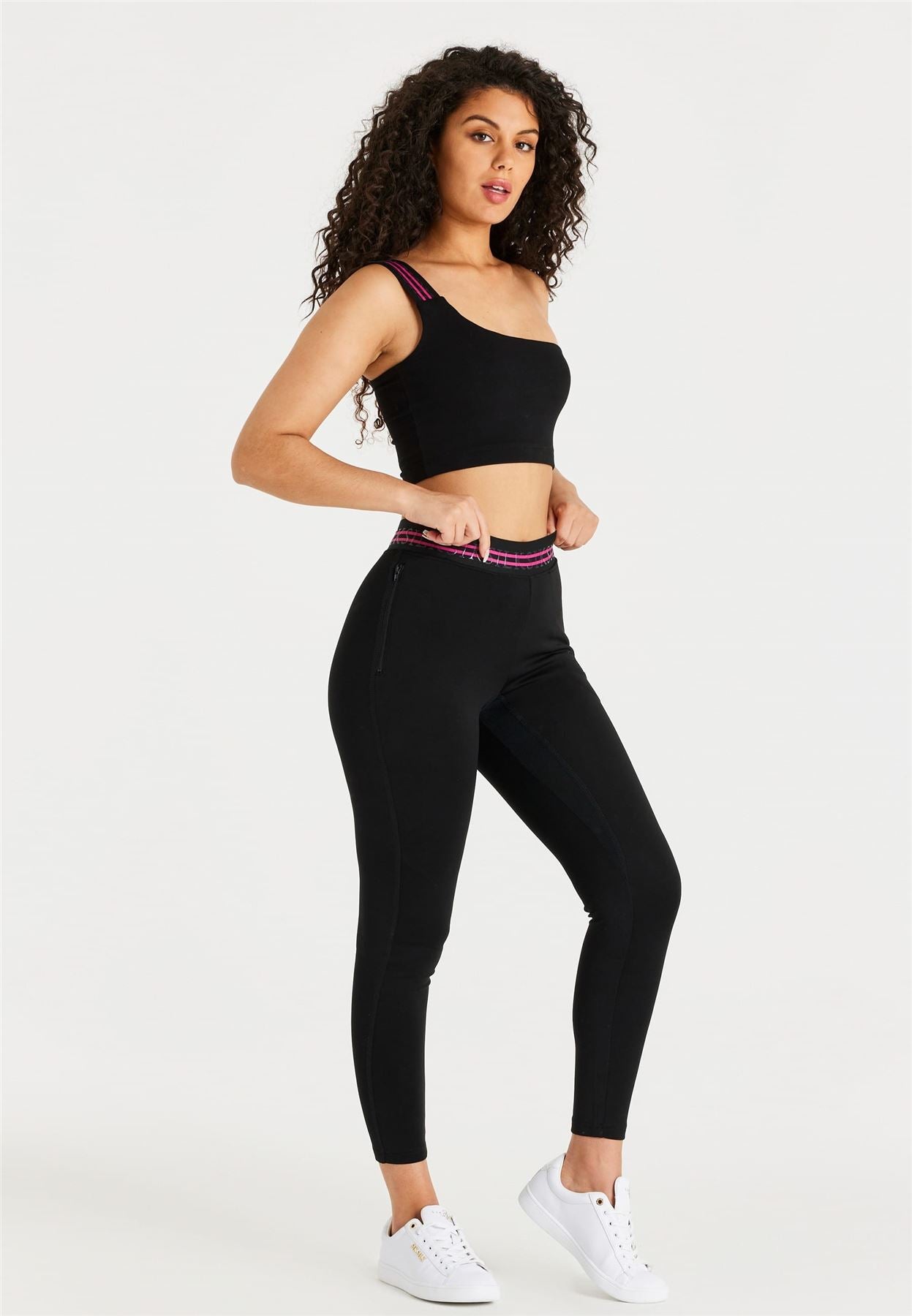 SikSilk Tape One Shoulder Cropped Bralette