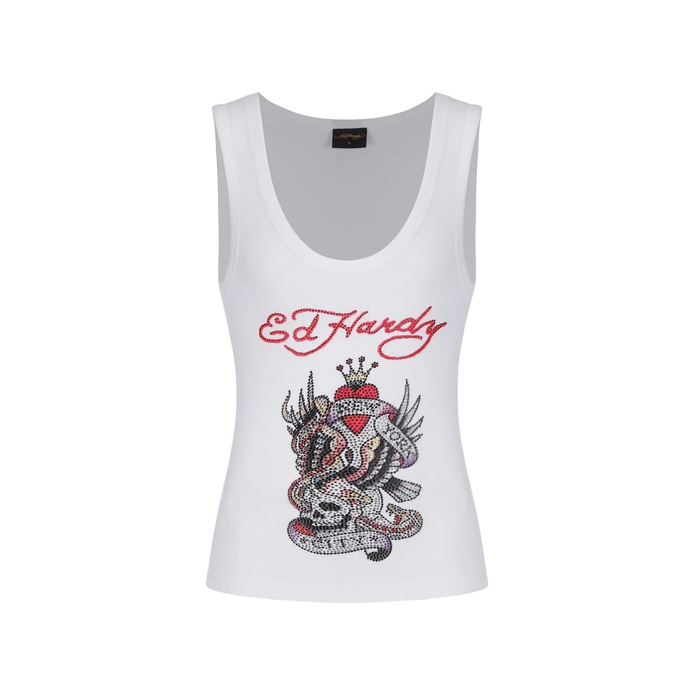 Ed Hardy Nyc Scoop Neck Crop Tank
