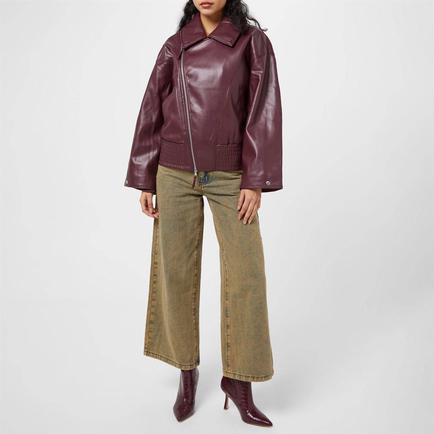 House Of Sunny Collared Neck Moto Hybrid Jacket