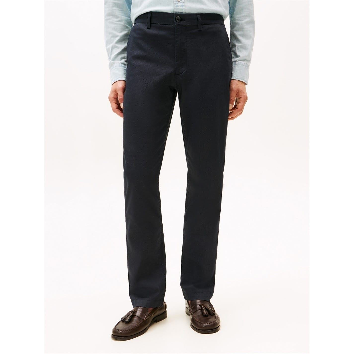 Tommy Hilfiger Denton Solid Patterned Straight Chinos