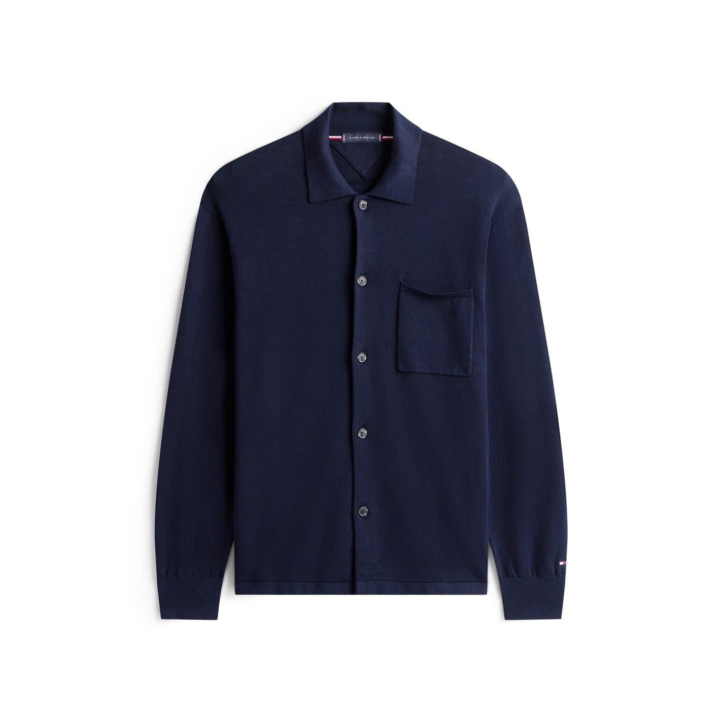 Tommy Hilfiger Solid Patterned Ribbed Cuff Overshirt