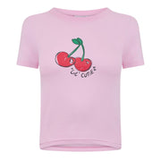 Daisy Street Cherry Cropped Slim Fit Crew Neck T-Shirt