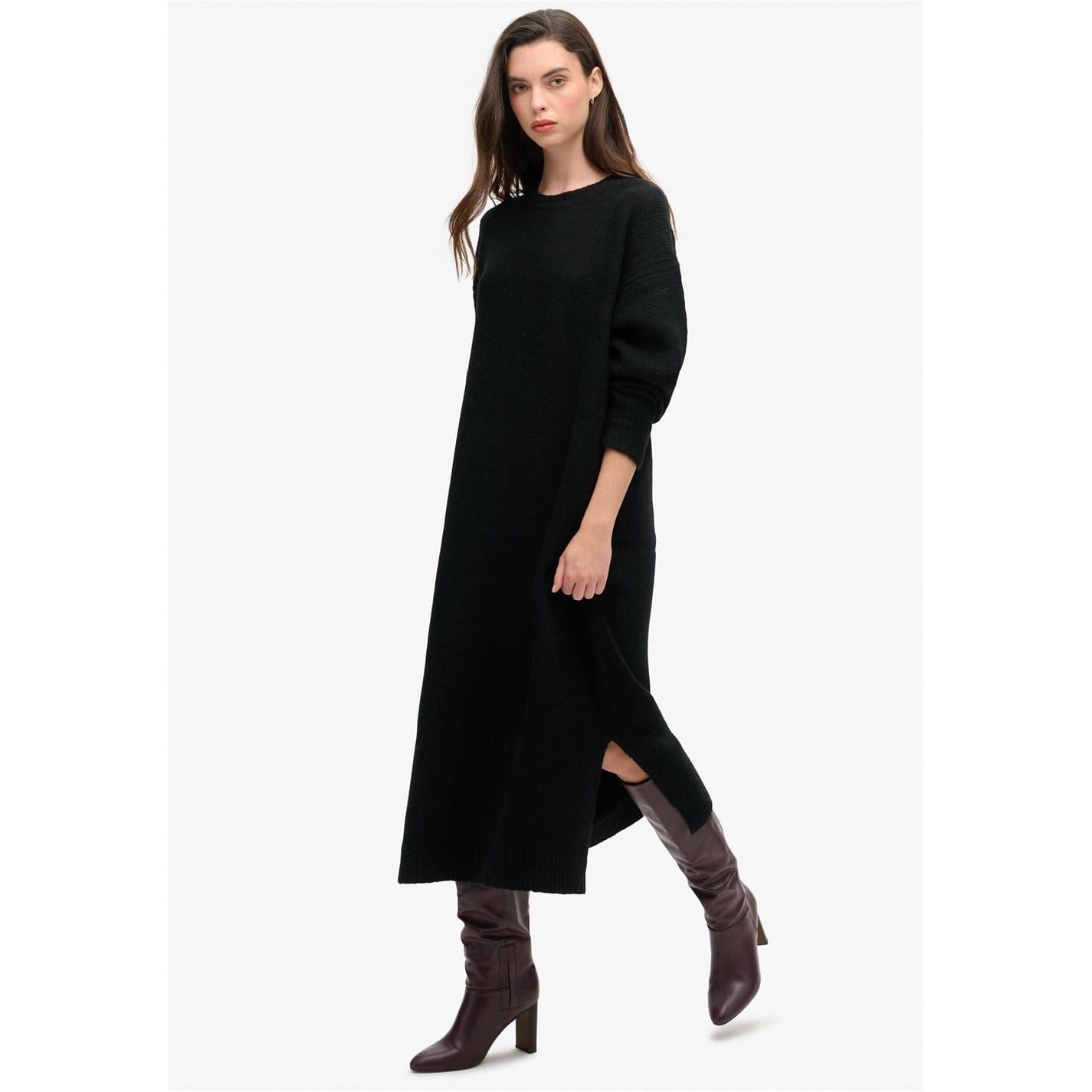 Superdry Crew Neck Midi Sweater Dress