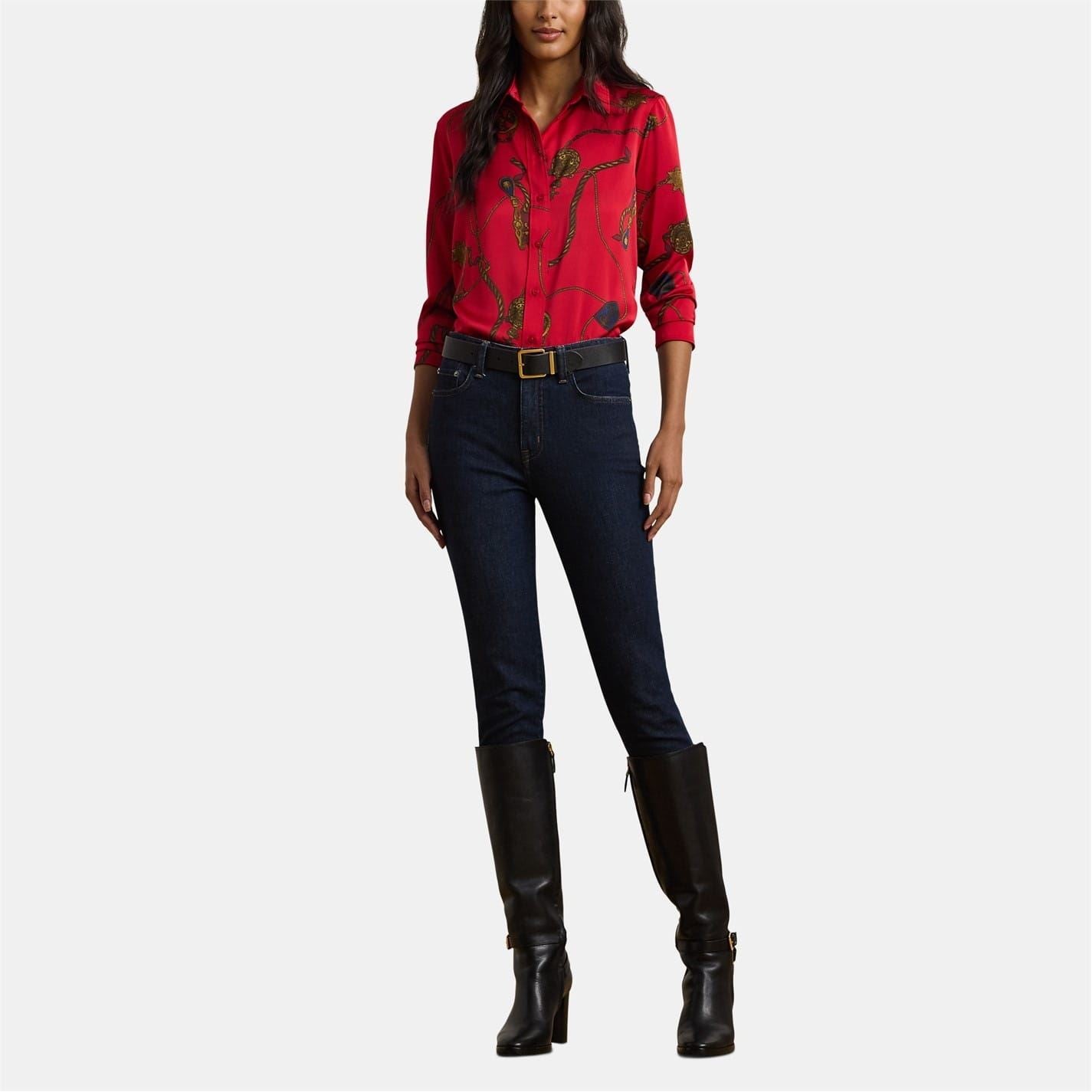 Lauren by Ralph Lauren Fit Print Charmeuse Shirt