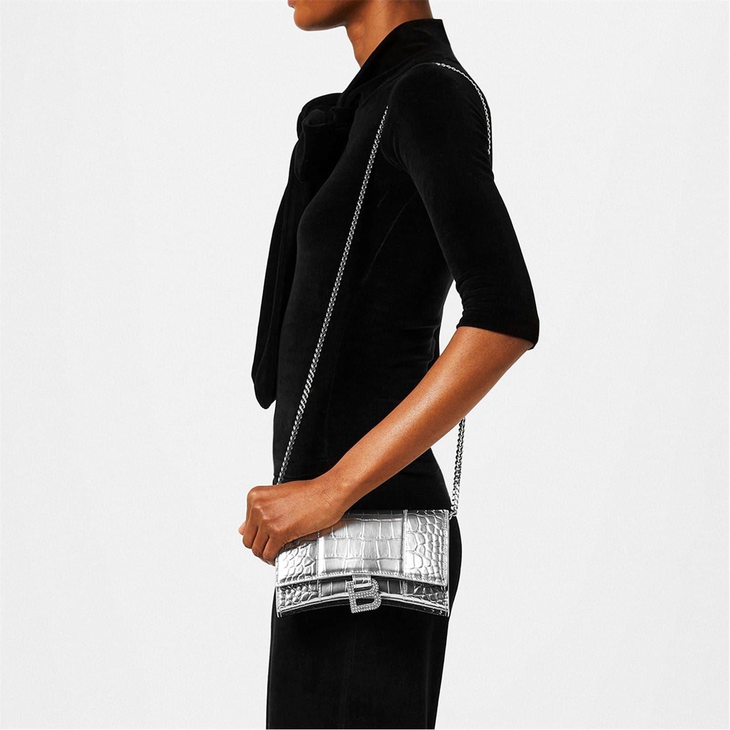 Balenciaga Scarf Detail Velvet Top