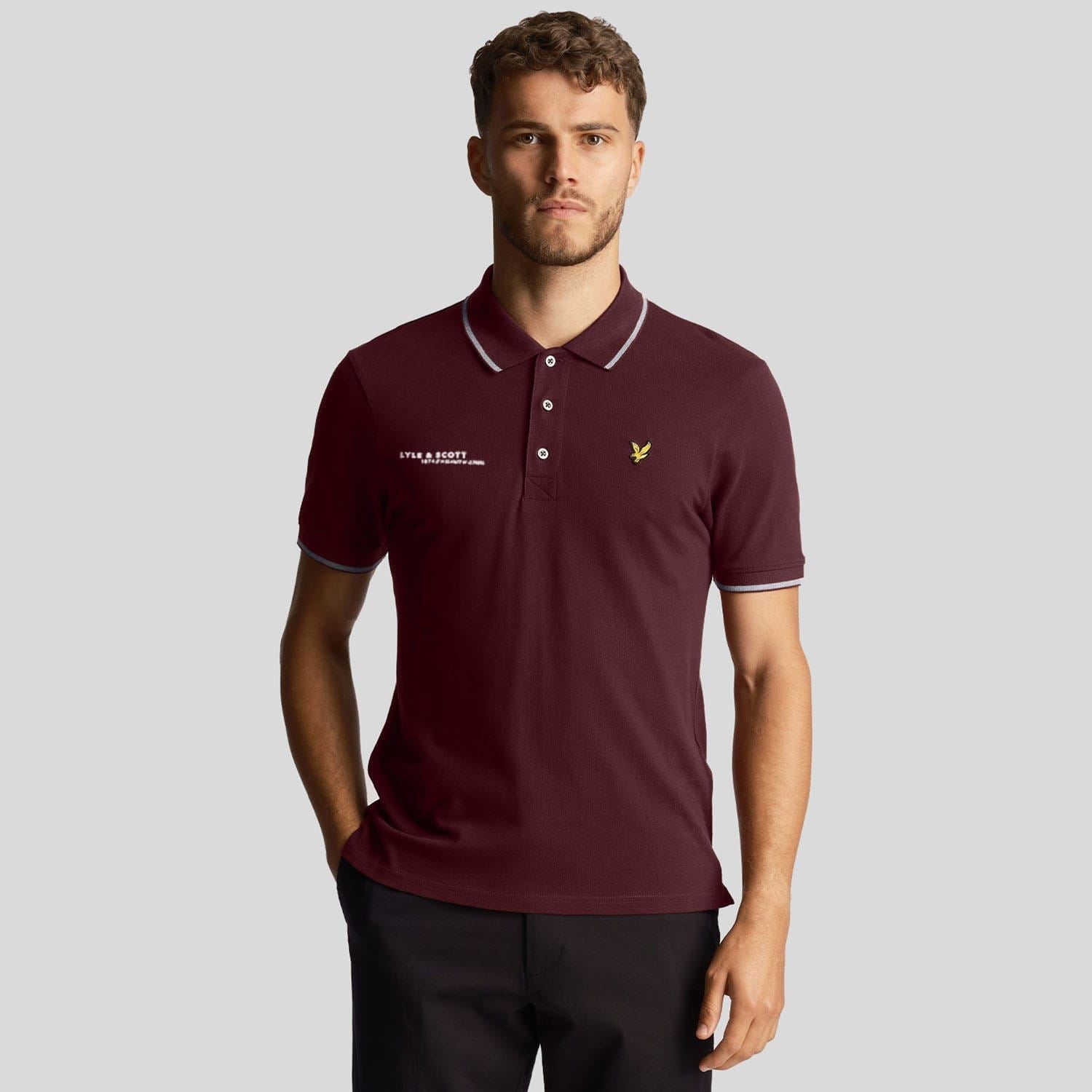 Lyle And Scott Co-Ordinate Print Tipped Polo Shirt