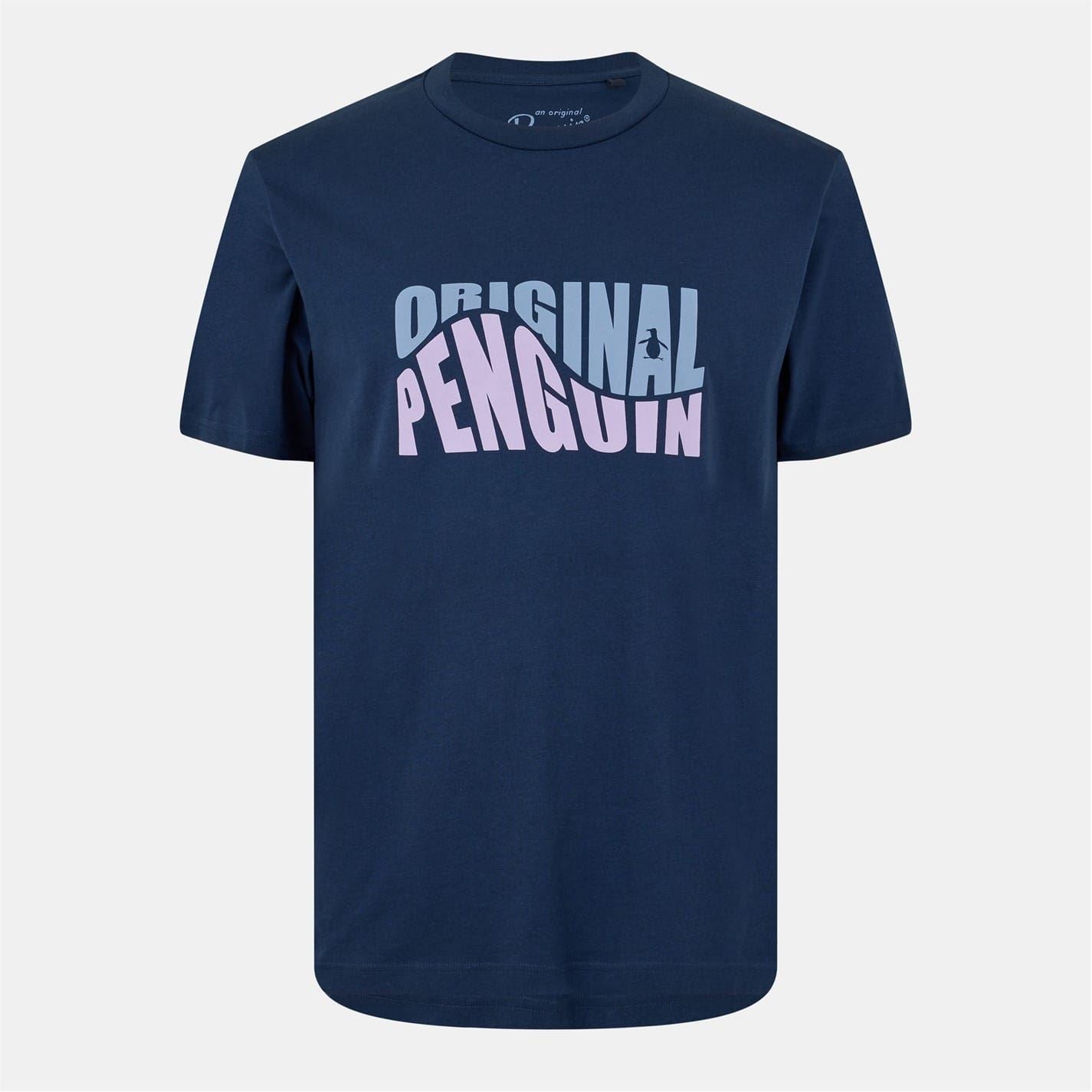 Original Penguin Penguin Lettering Crew Neck T-Shirt
