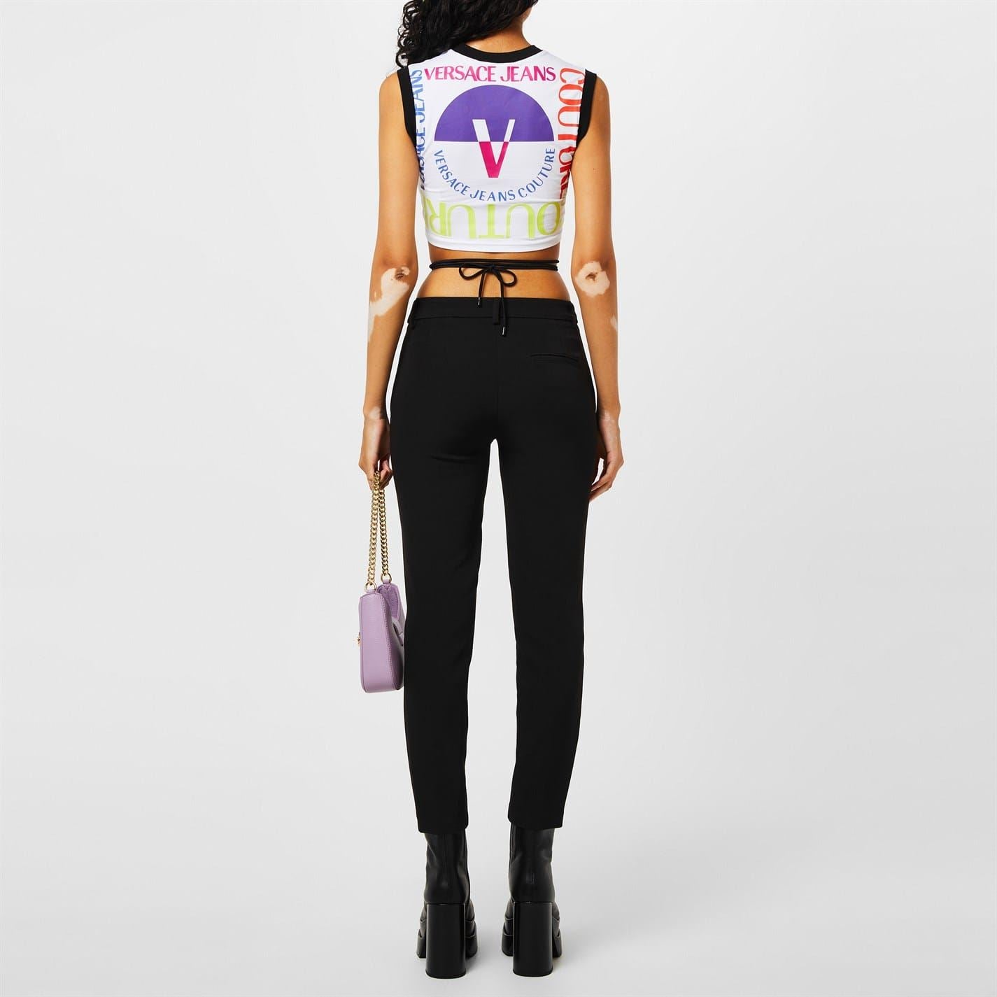 Versace Jeans Couture Logo Vest Crop Top