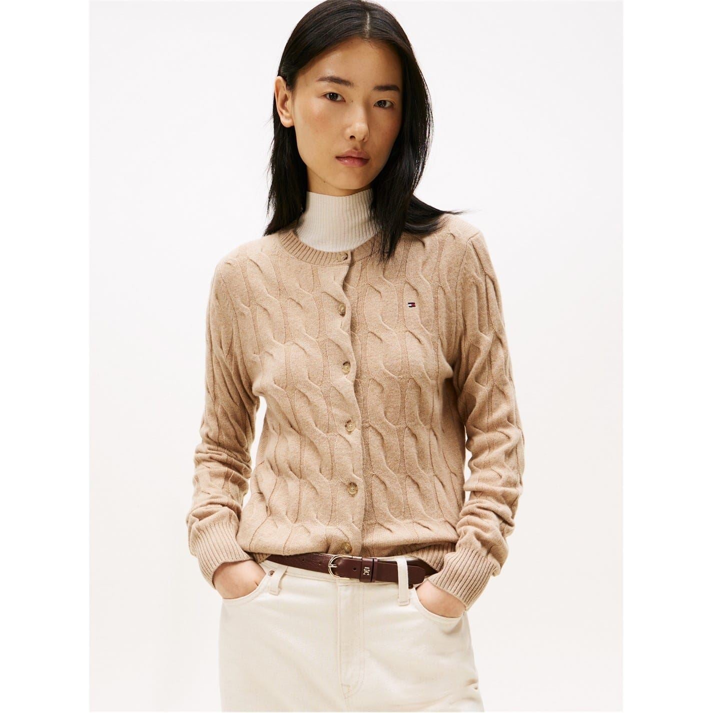 Tommy Hilfiger Crew Neck Ribbed Collar Long Sleeve Sweater