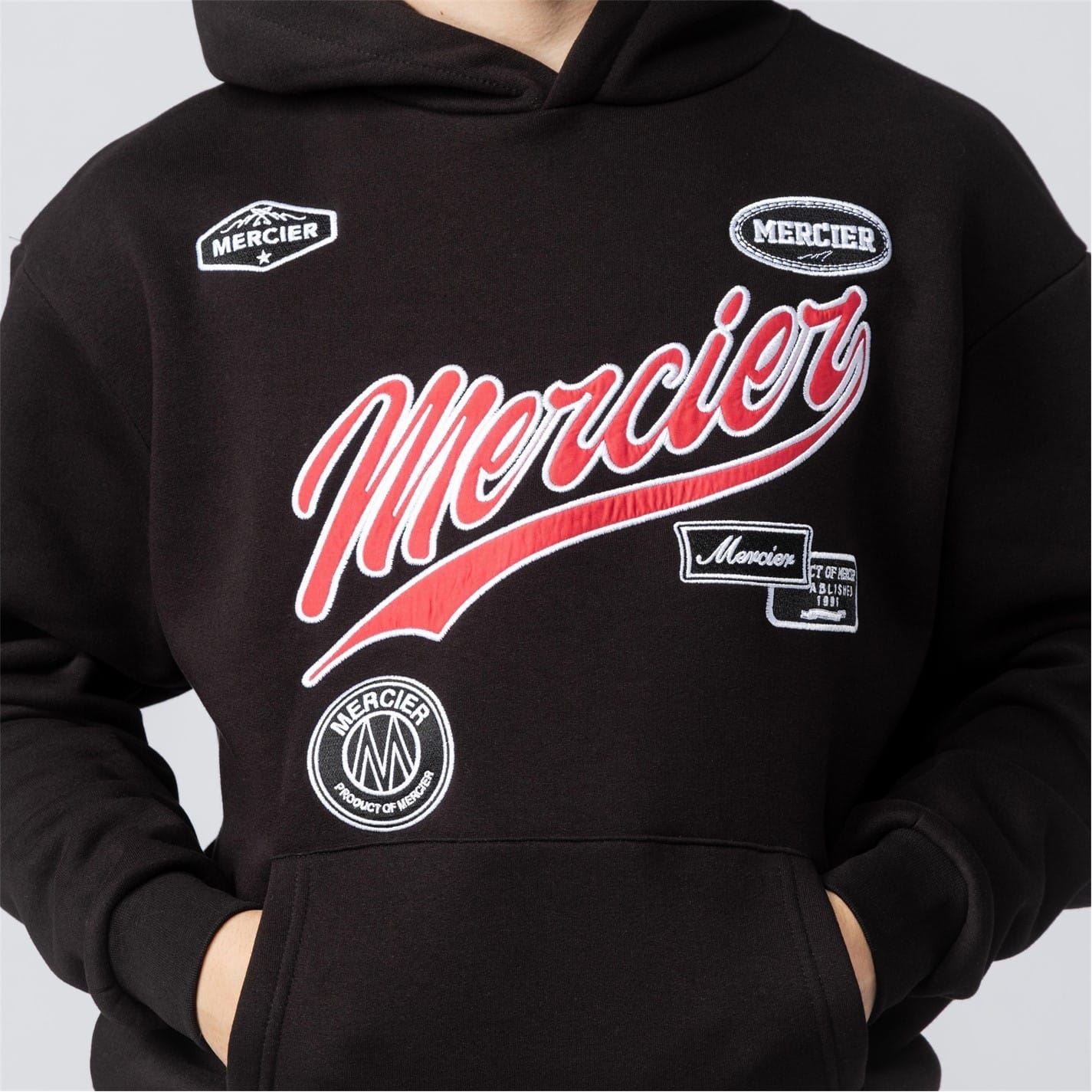 Mercier Embroidered Hooded Long Sleeve Sweatshirt