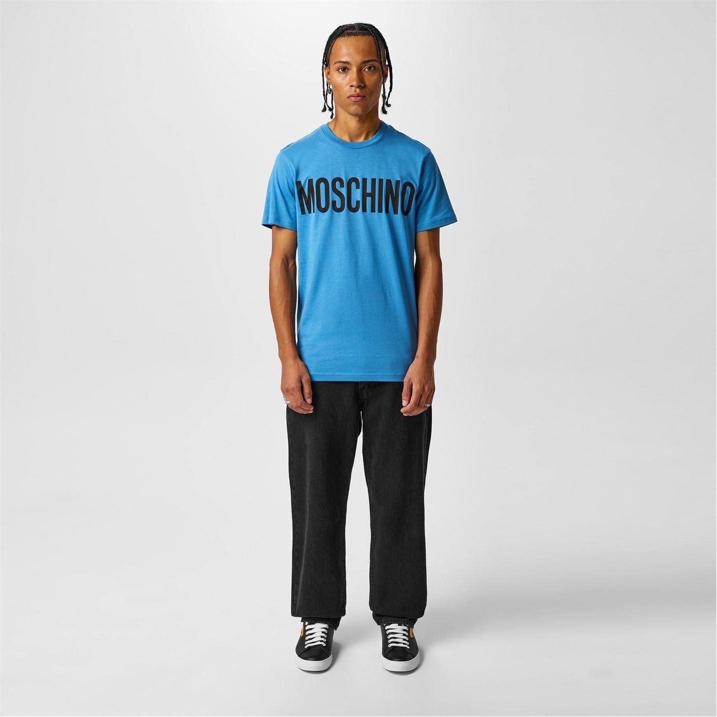 Moschino Regular Fit Contrast Logo T-Shirt