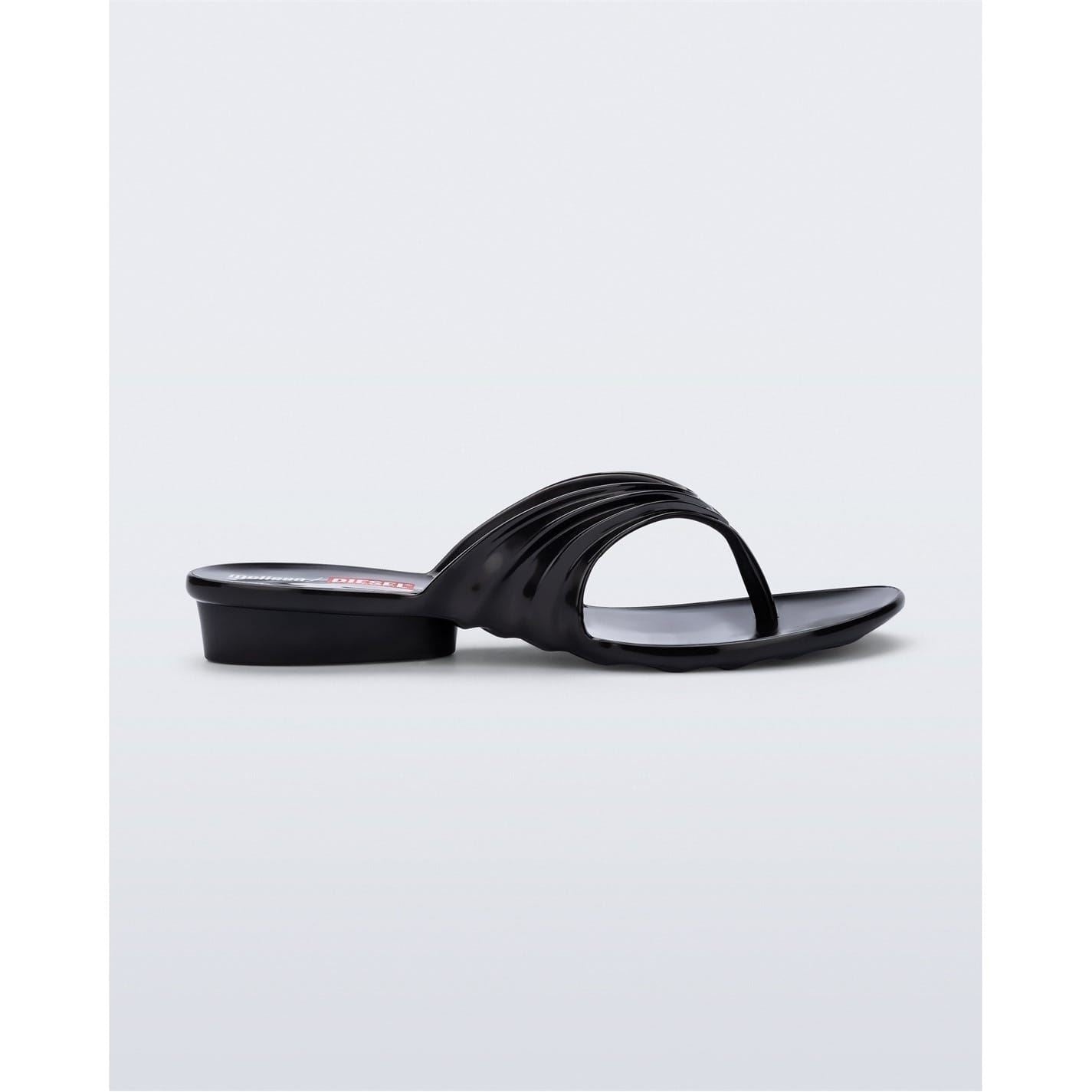 Melissa Diesel Flip Flops Thong Toe Flat Heel