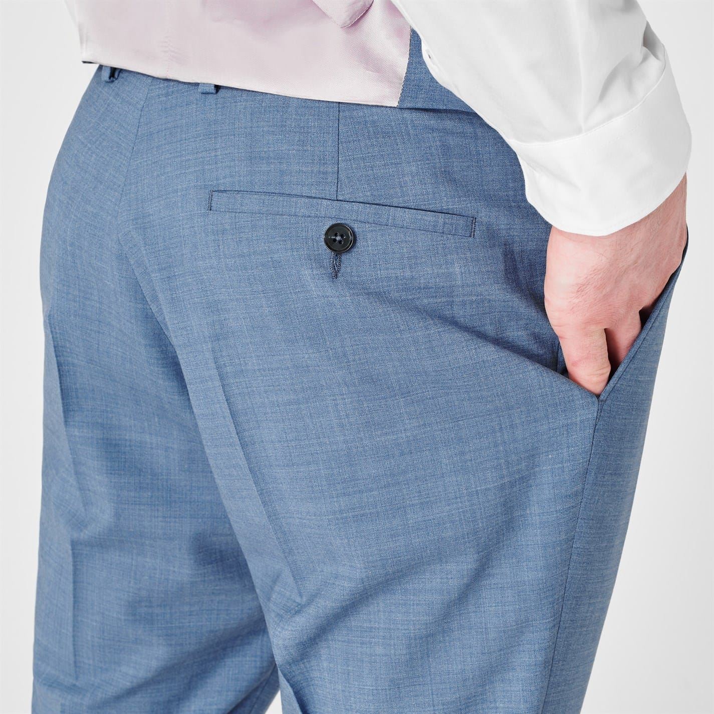 Without Prejudice Slim Fit Suit Trousers   Italian Fabric