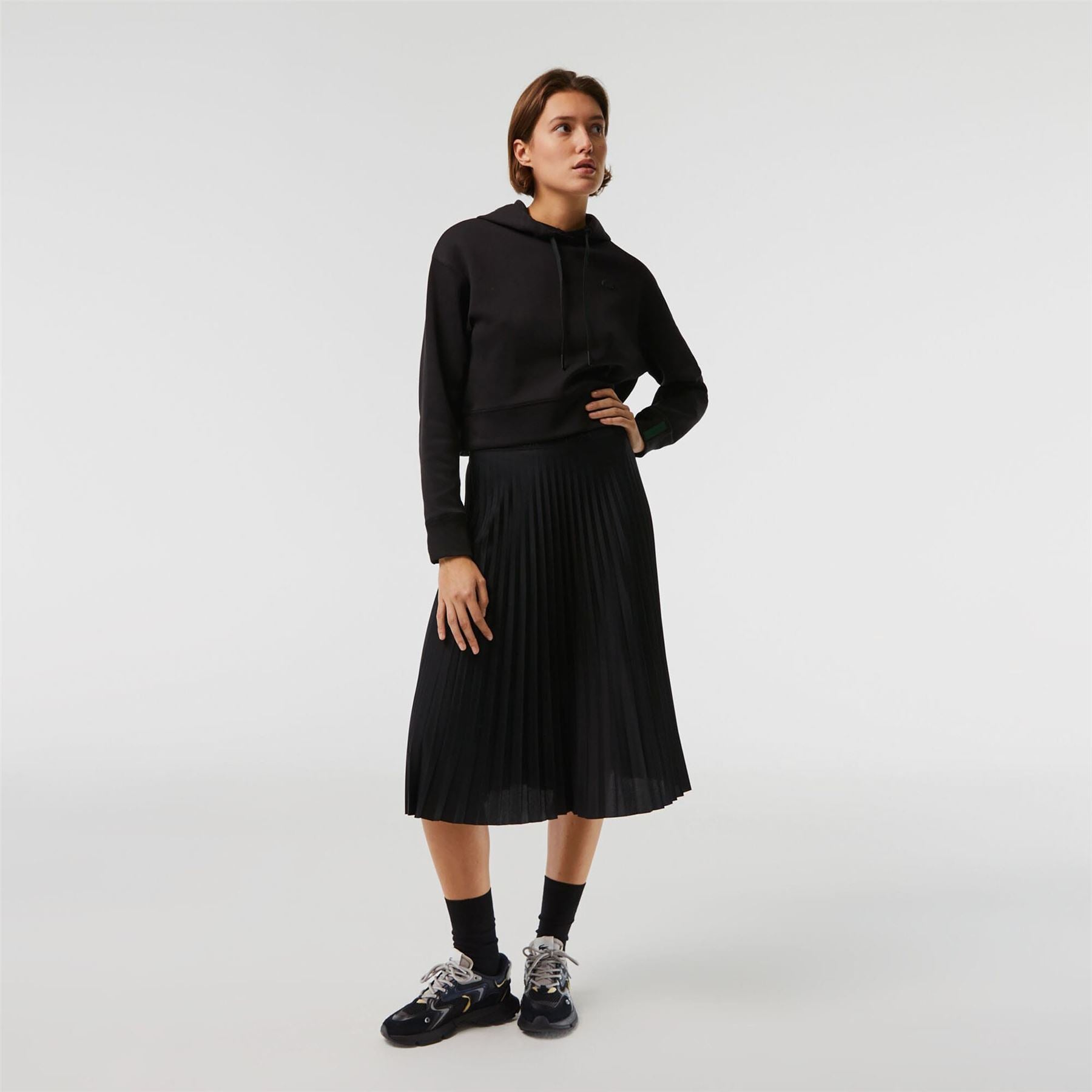 Lacoste Elasticated Waist Flowing Pleated Skirt