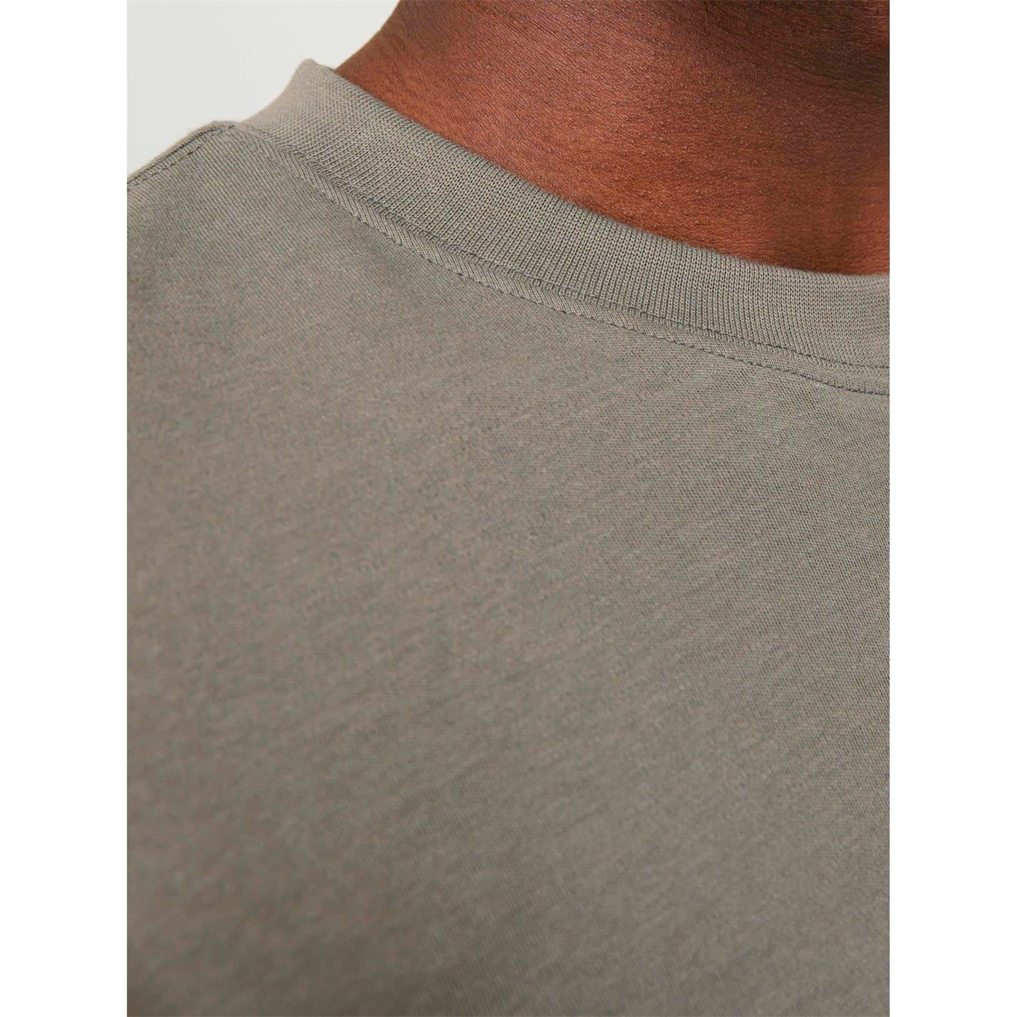 Jack and Jones Crew Neck Ribbed Collar Short Sleeve Jersey T-Shirt