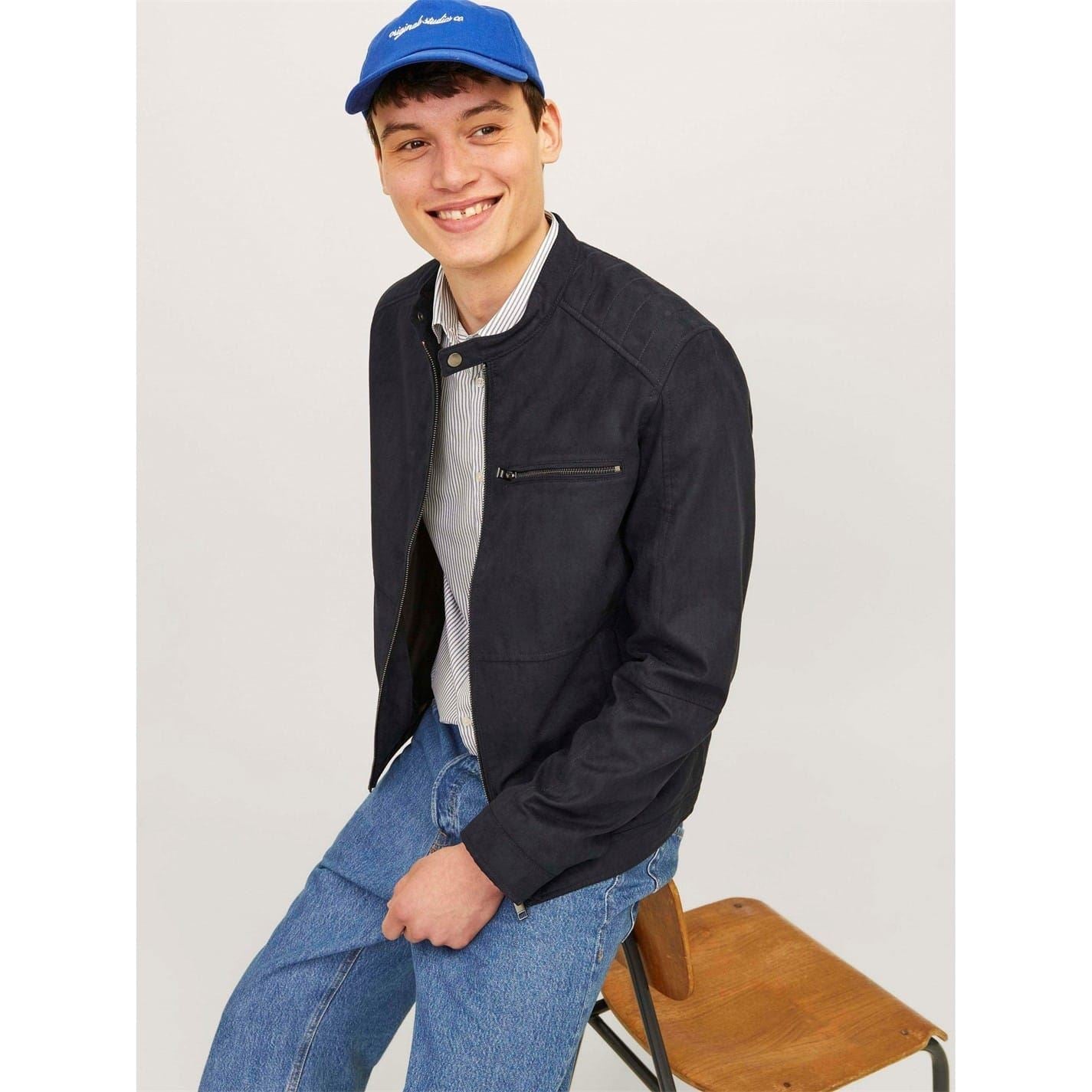 Jack and Jones Mens Biker Jacket