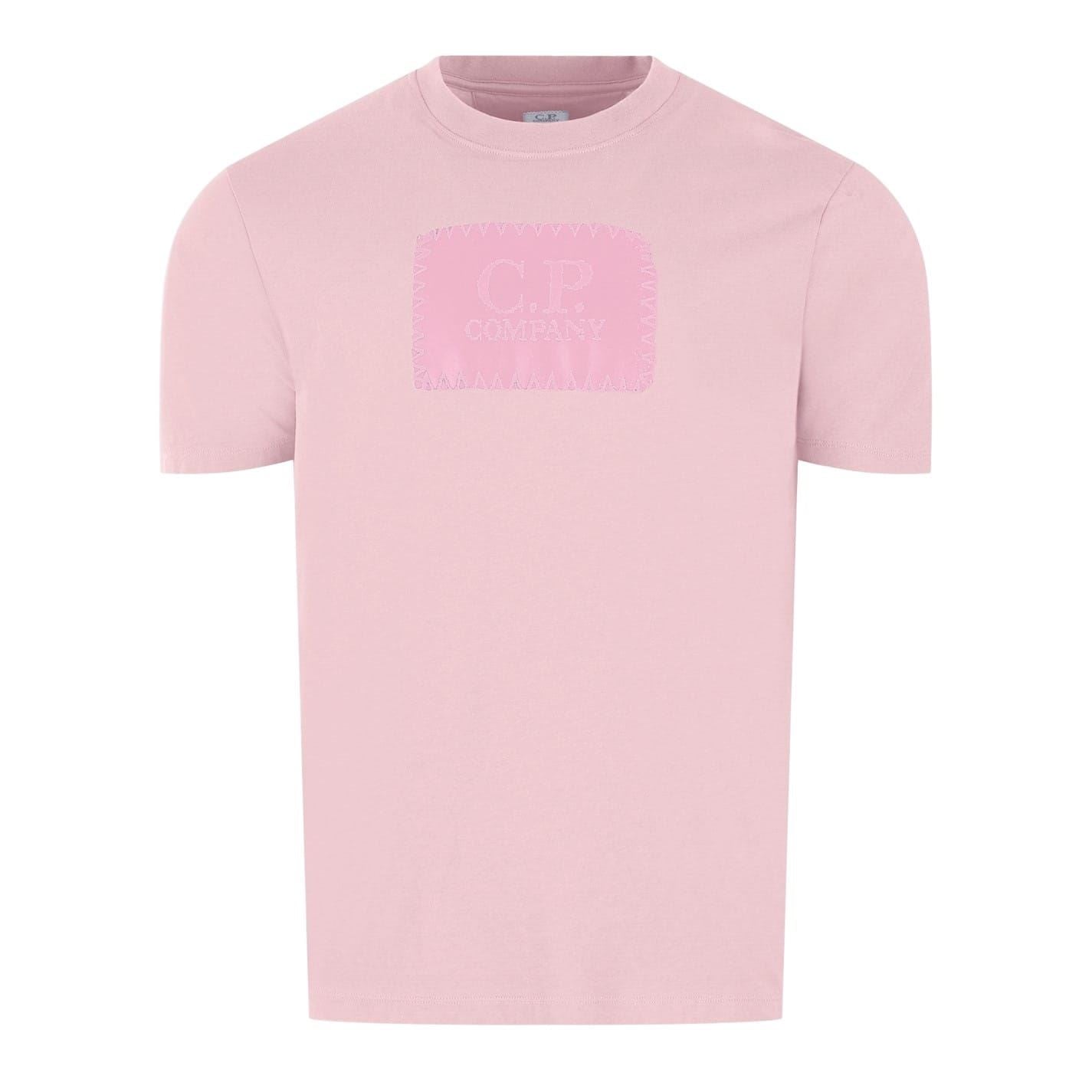 C.P. Company Mens Block Logo Regular Fit T-Shirt