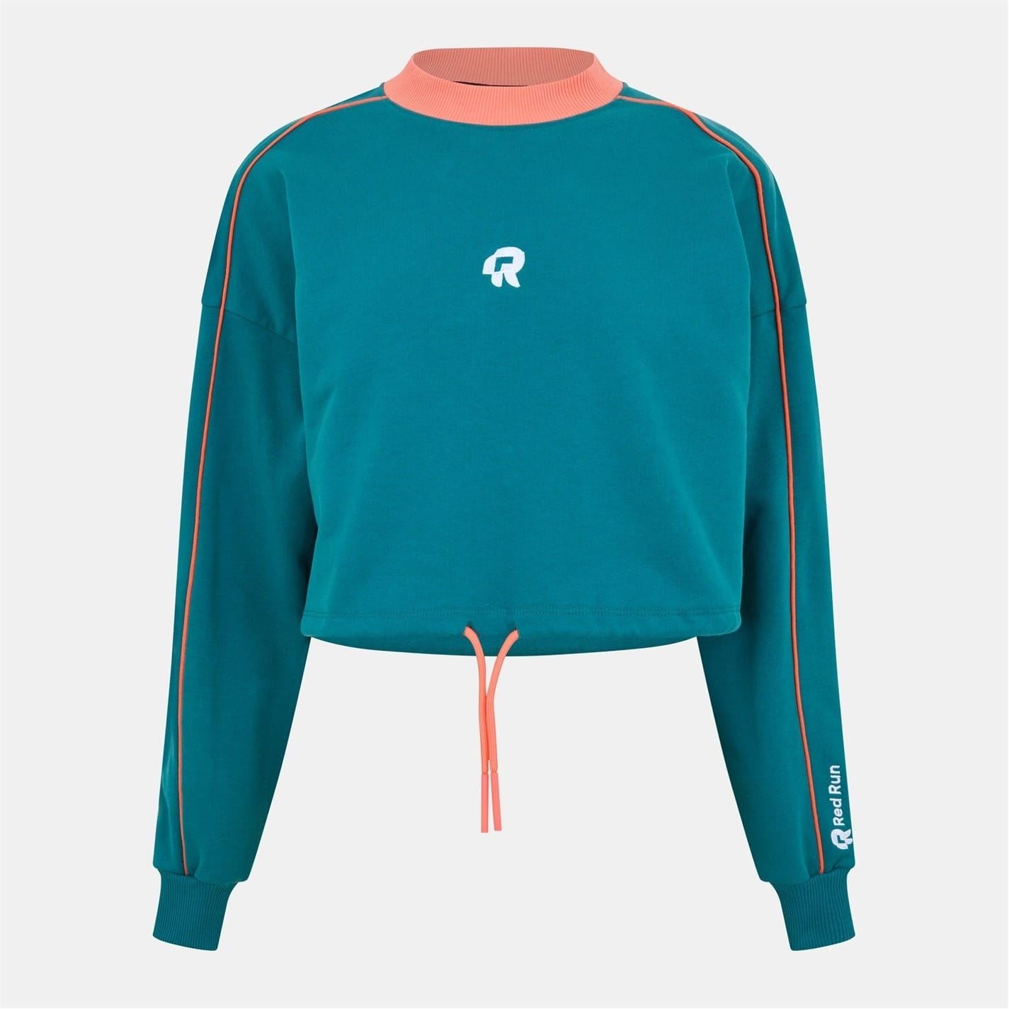 Red Run Cropped Sweater