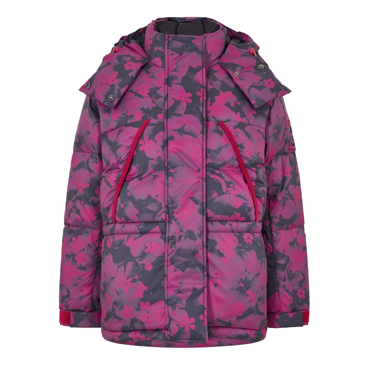 Timberland Floral Patterned Puffer Rain Jacket