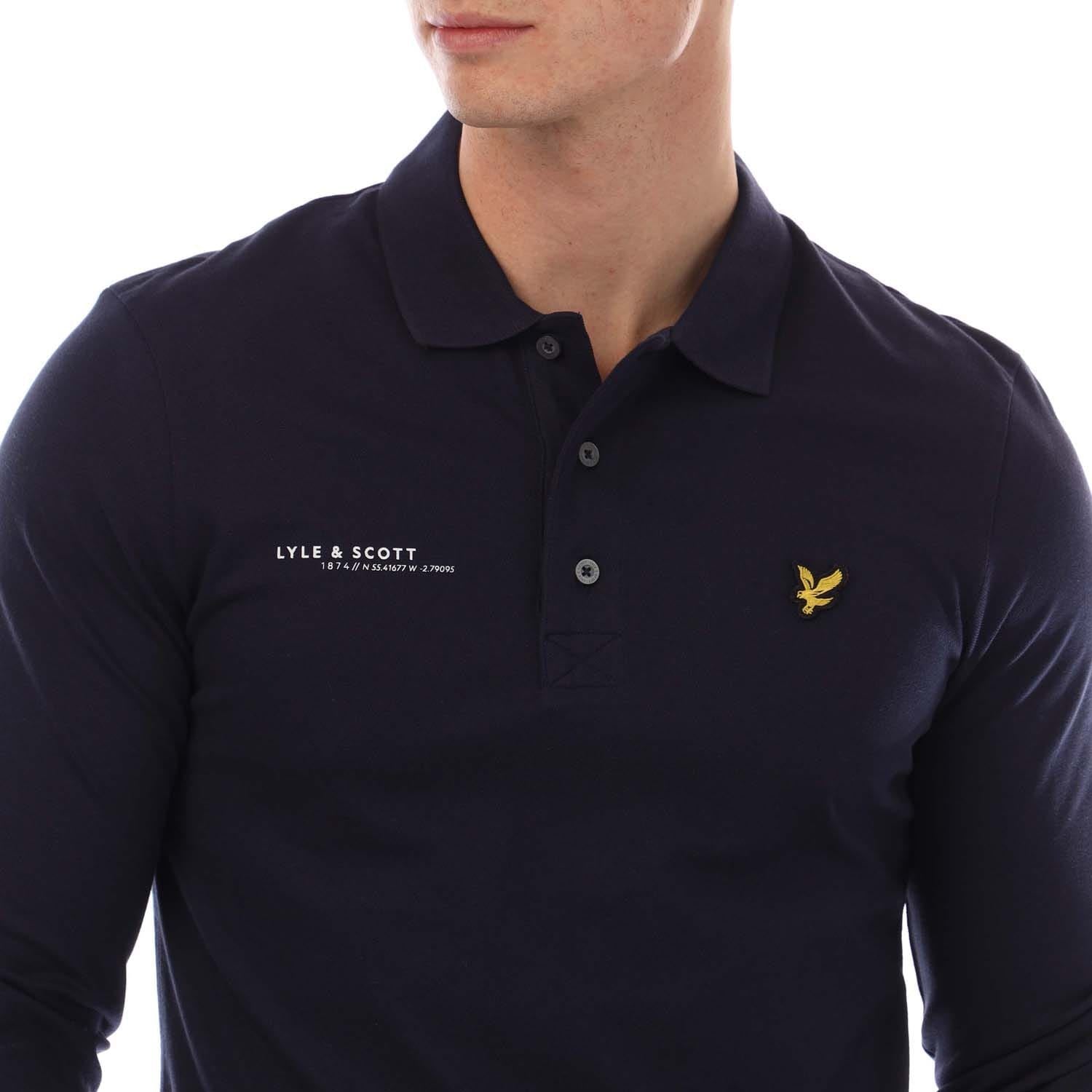 Lyle And Scott Co-Ordinate Print Long Sleeve Polo Shirt
