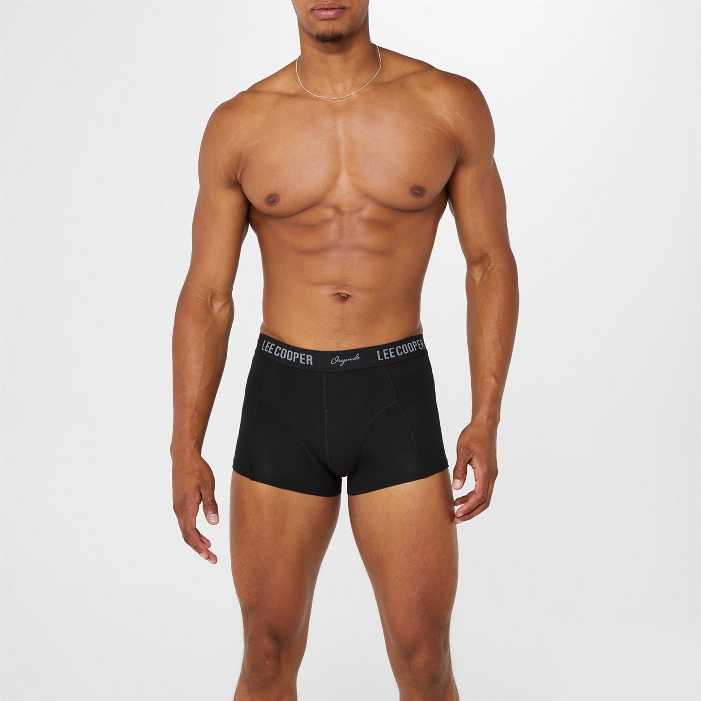 Lee Cooper Mens Cooper Essential Boxer Trunk 5 Pack