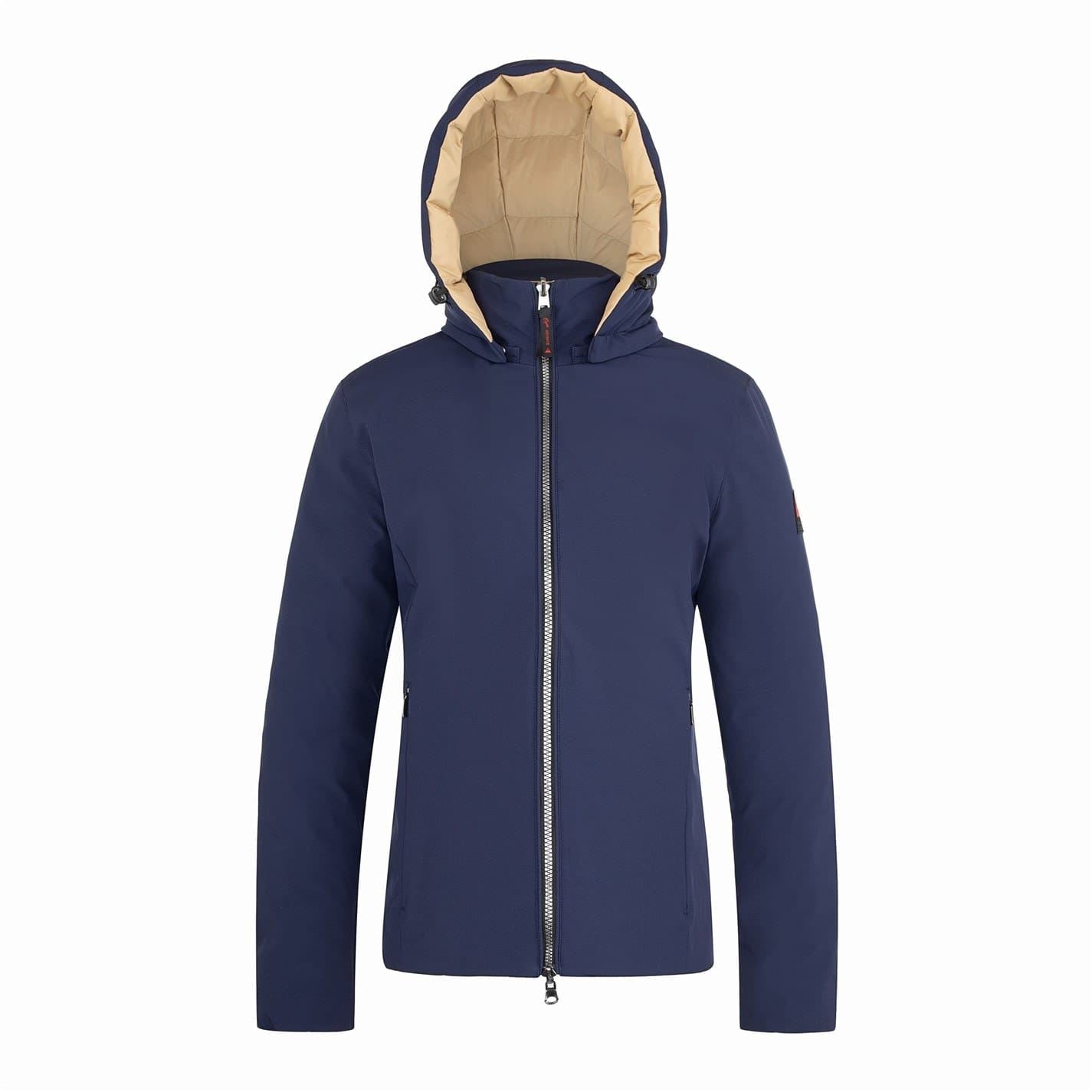 Cape Heights Solid Patterned Hooded Snap Button Puffer Jacket