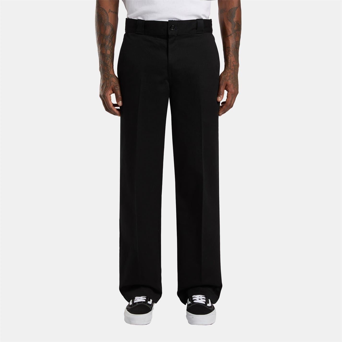 Dickies Solid Patterned Straight Leg Trousers