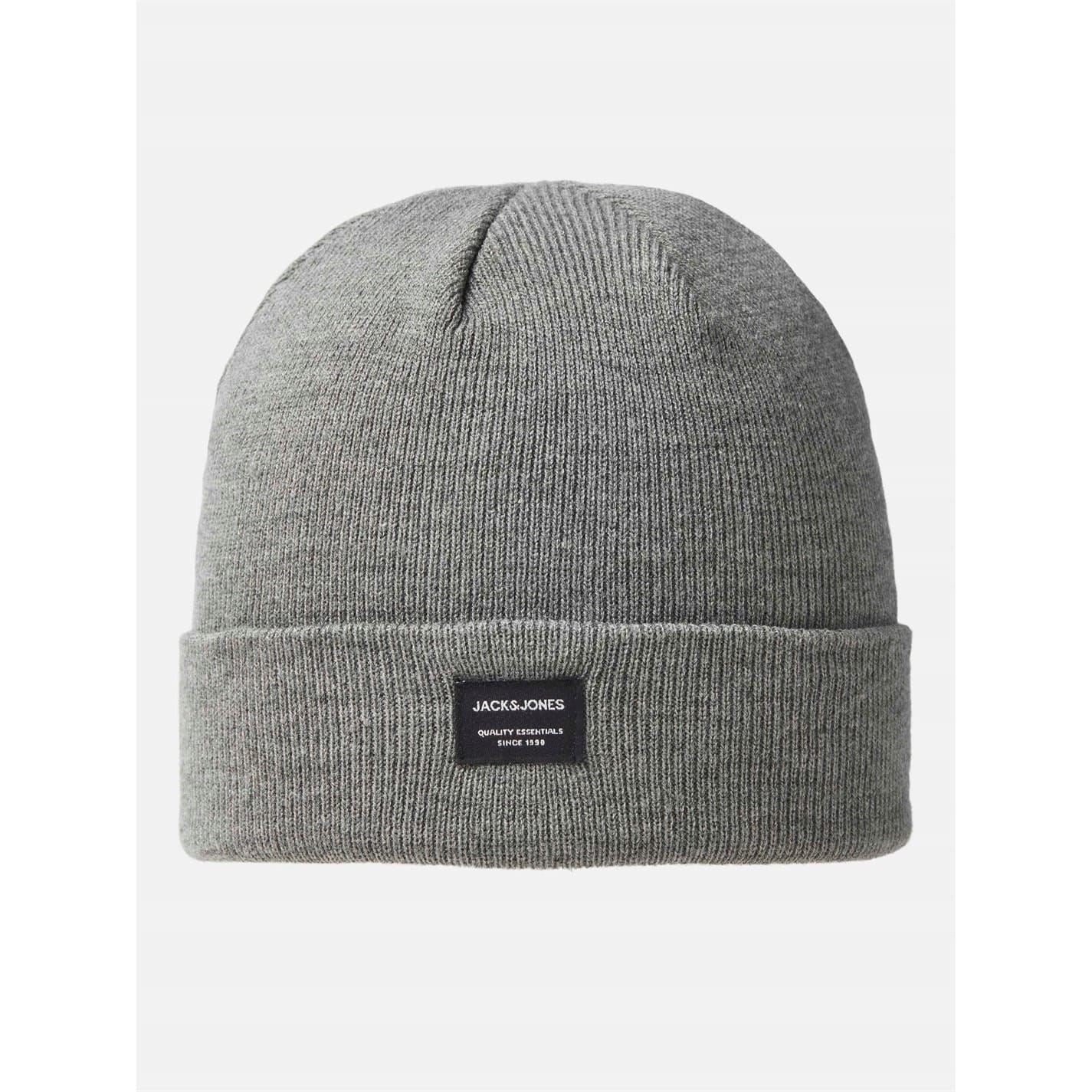 Jack and Jones Solid Patterned Wordmark Logo Beanie