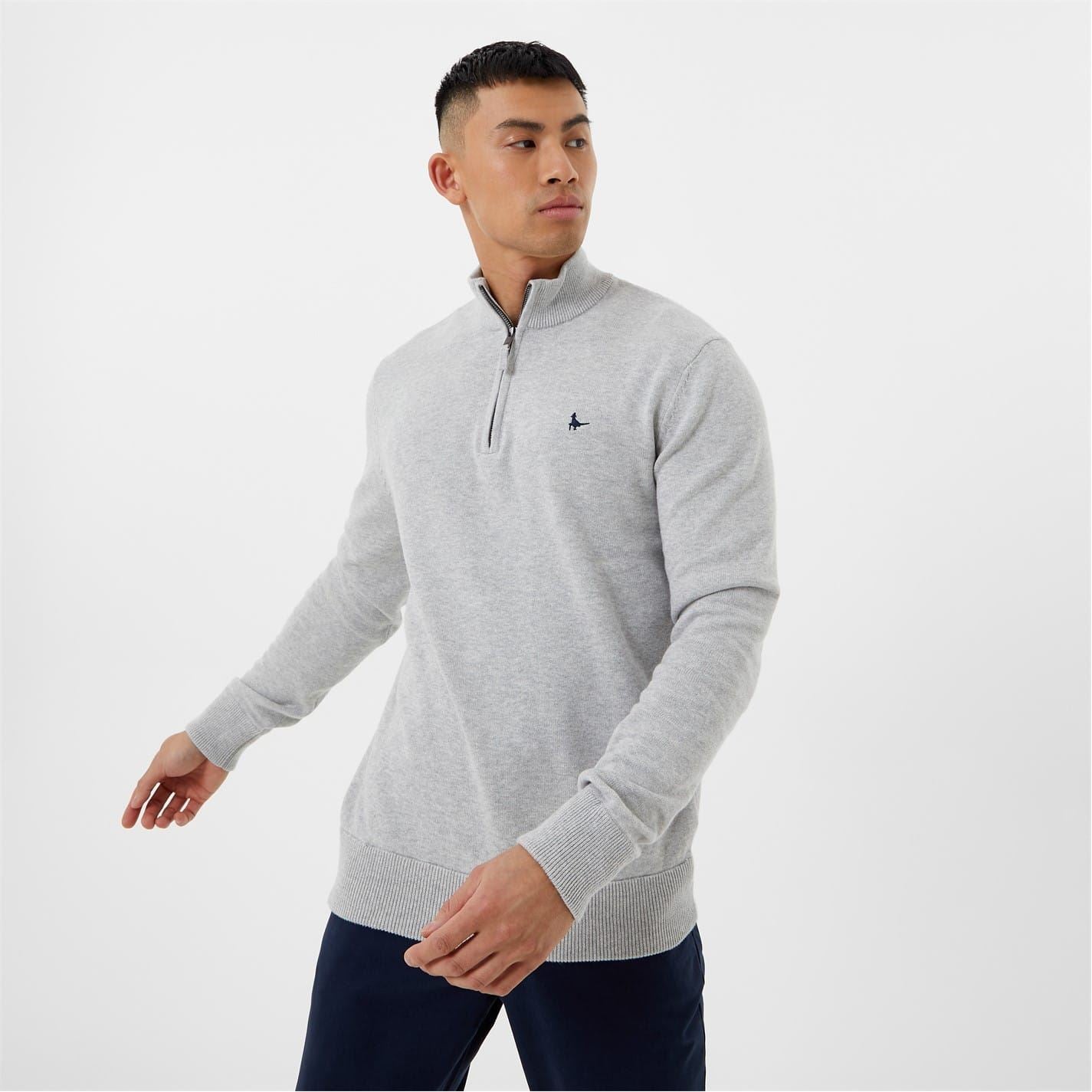 Jack Wills Mens Funnel Neck Half Zip Jumper