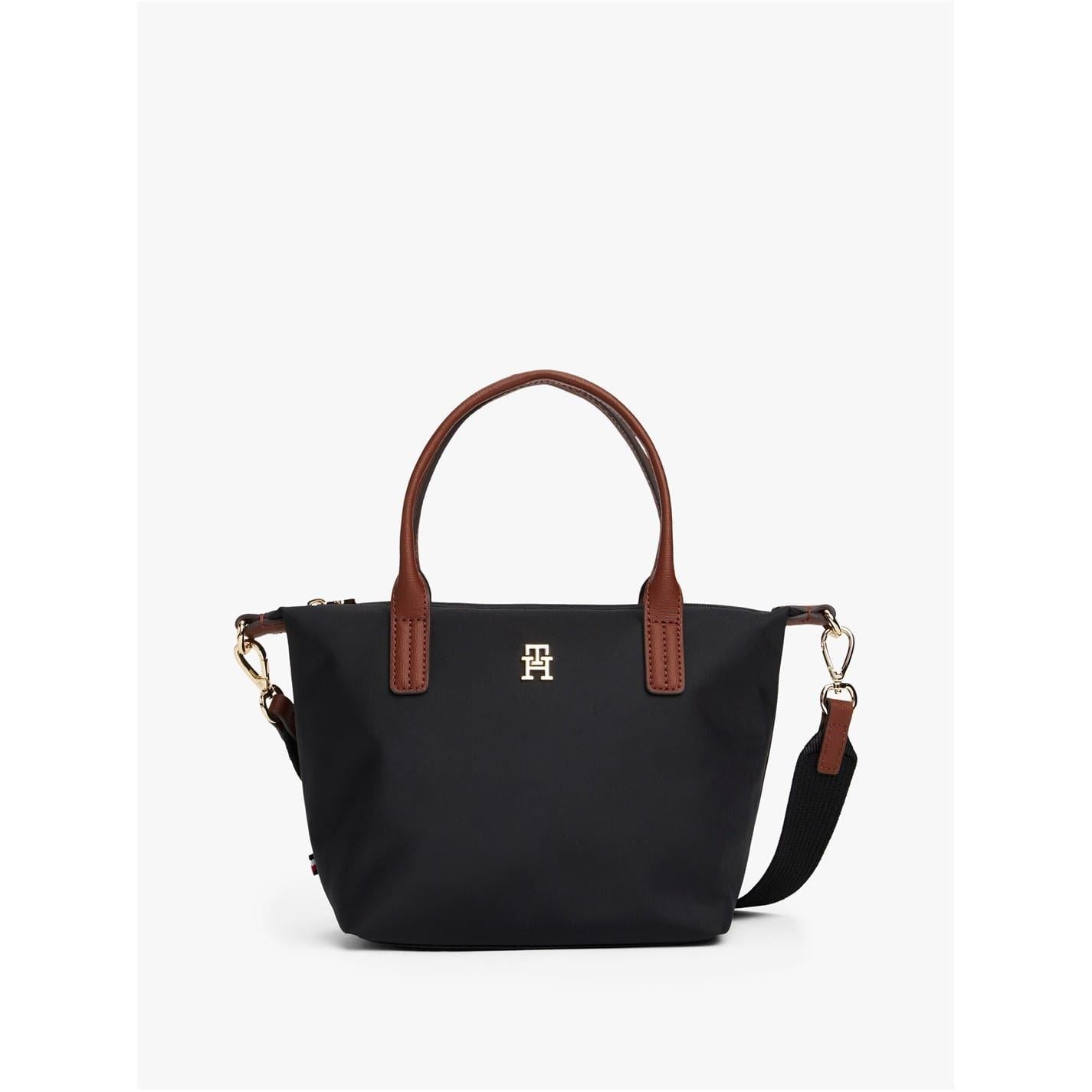 Tommy Hilfiger Popette Mini Trapezoid Tote with Gold Tone Hardware