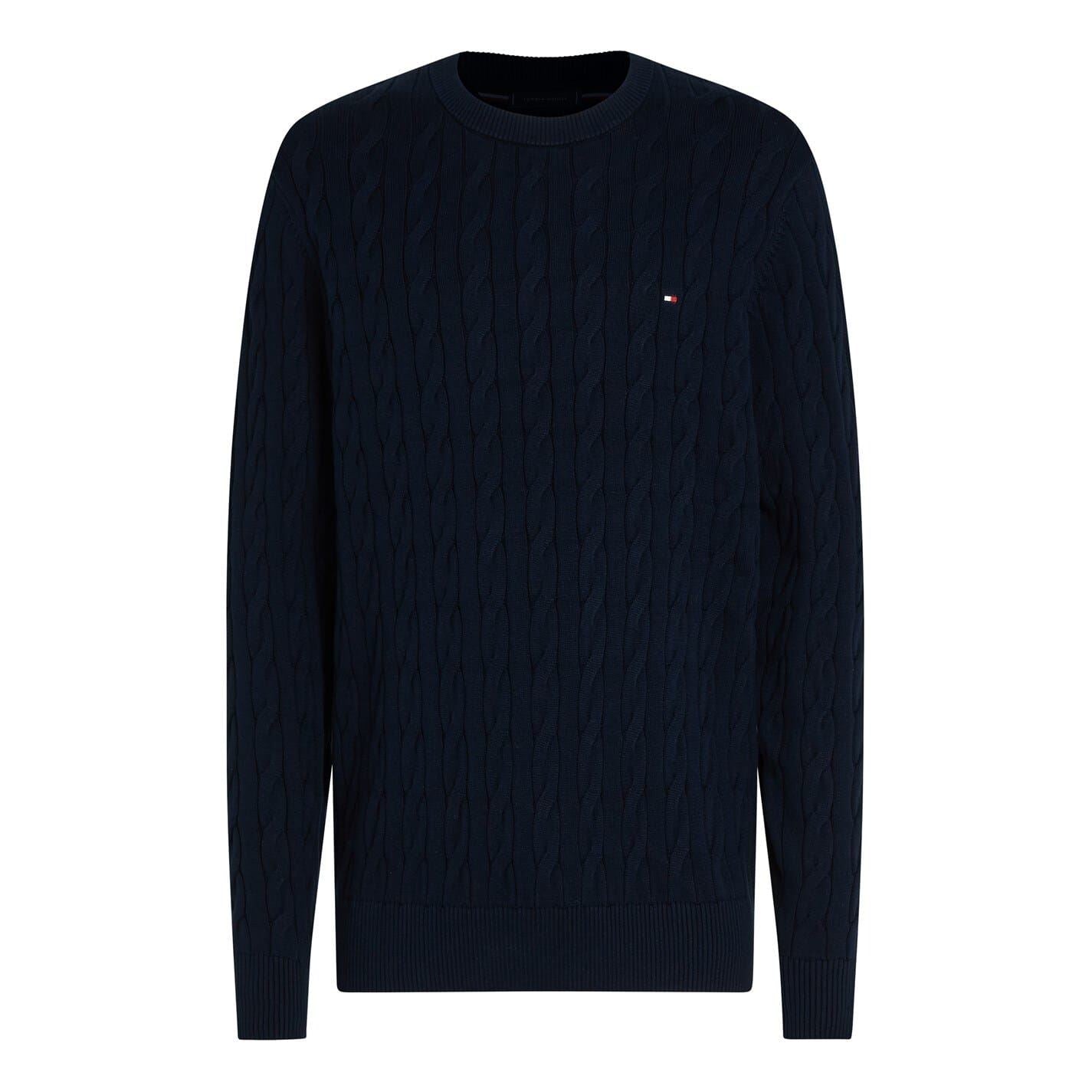 Tommy Hilfiger Cotton Cable Crew Neck