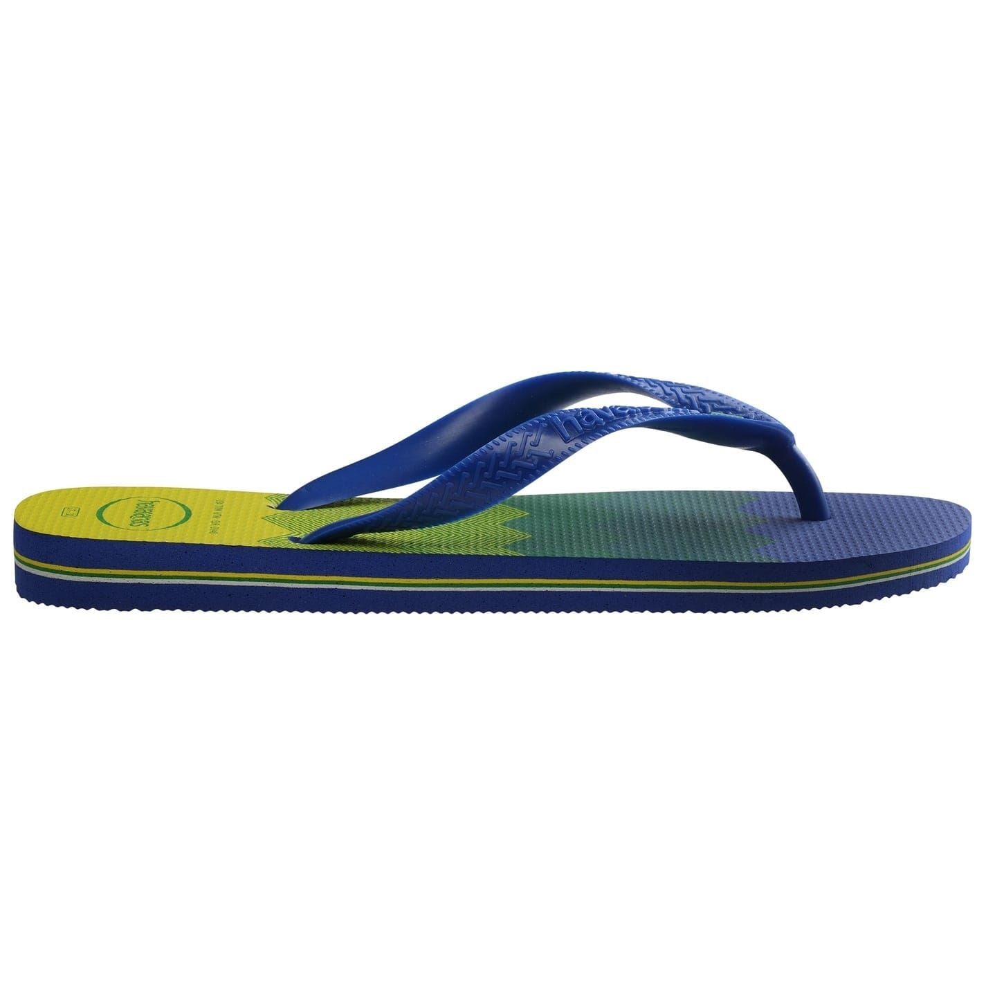 Havaianas Womens Hav. Brasil Fresh Black Black Leaf Flip Flops