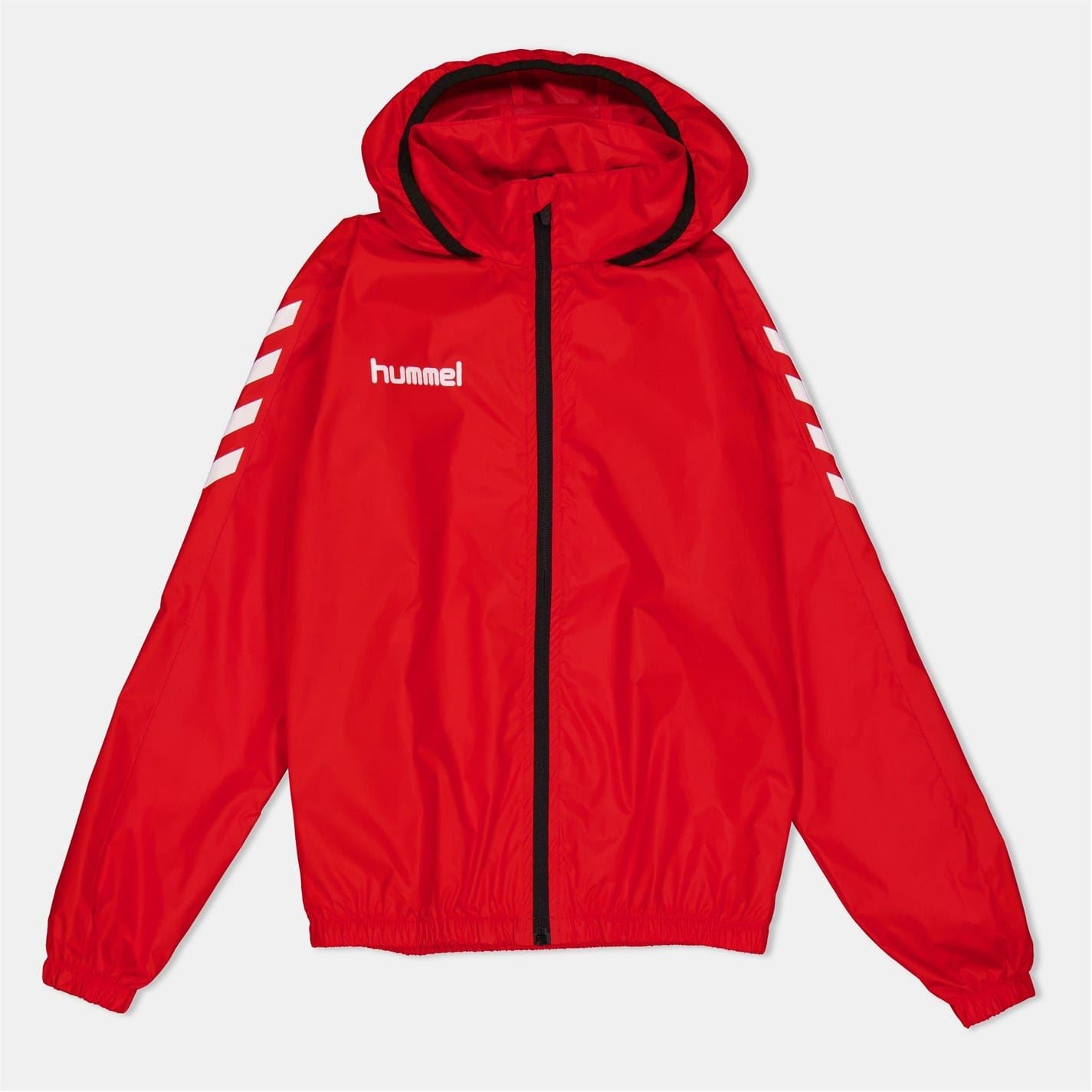 Hummel Core Solid Patterned Hooded Windbreaker Jacket