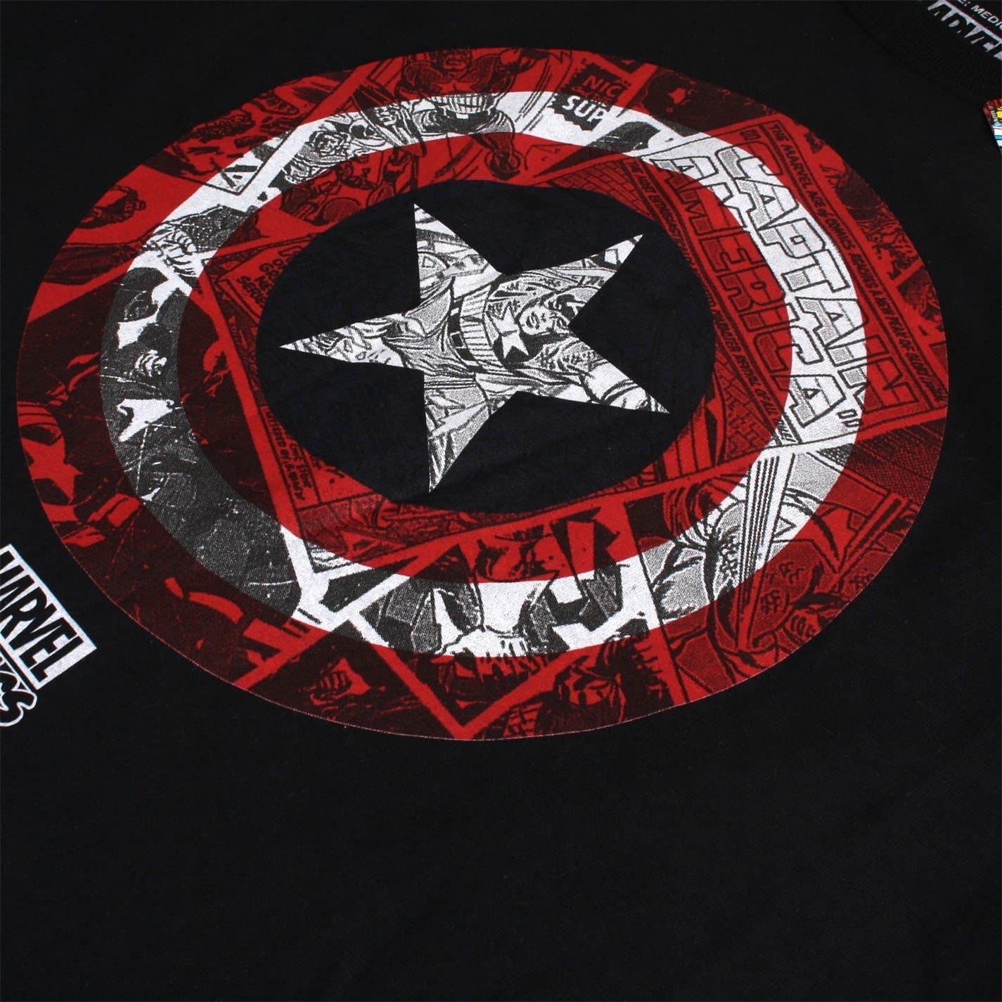 Marvel Comics Graphic Crew Neck Long Sleeve Jersey T-Shirt