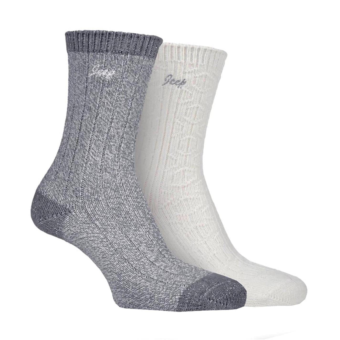 Jeep 2 Pack Super Soft Boot Socks Ladies