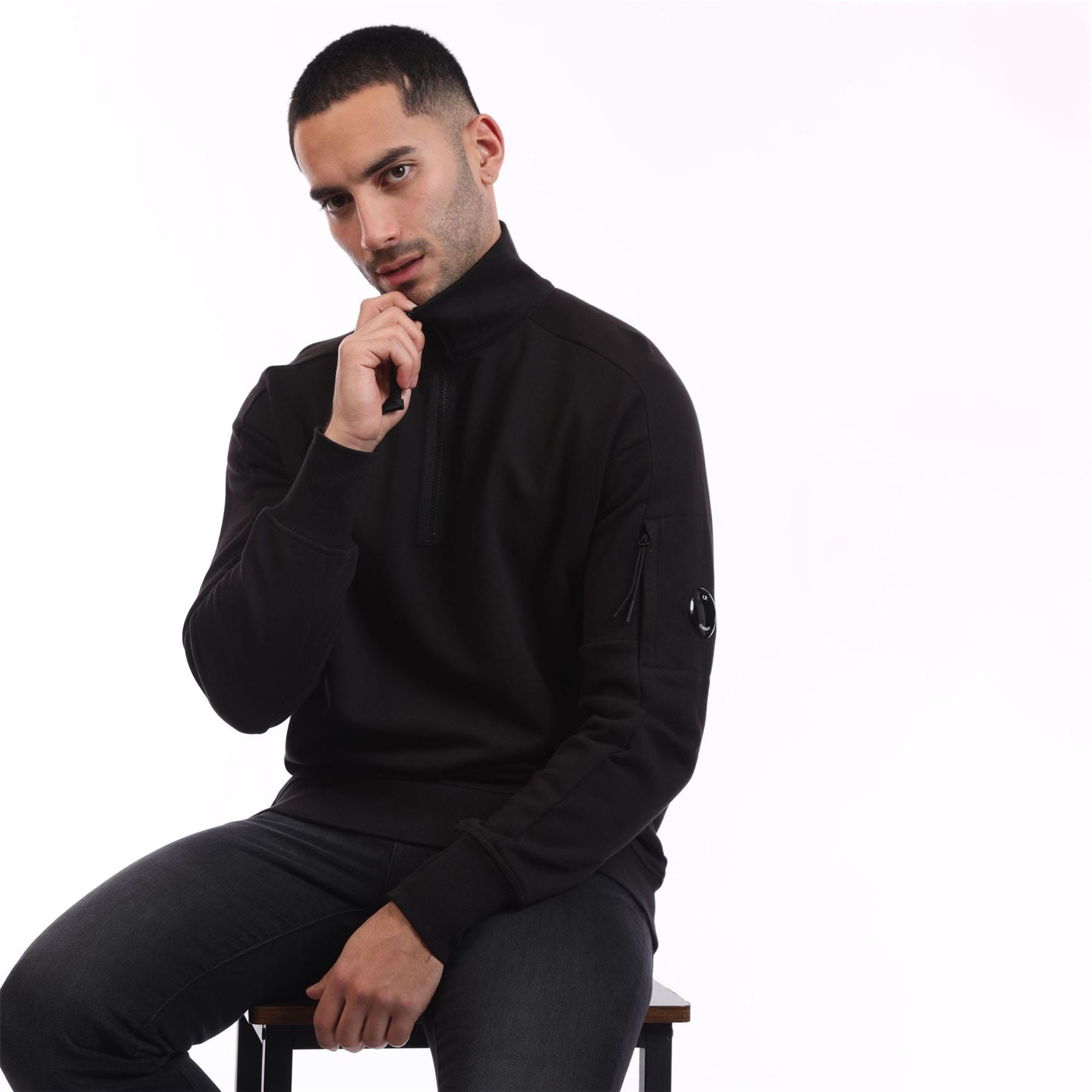 C.P. Company Diagonal Raised Fleece Half-Zip Sweatshirt