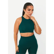Missy Empire Ribbed Racer Crop Top