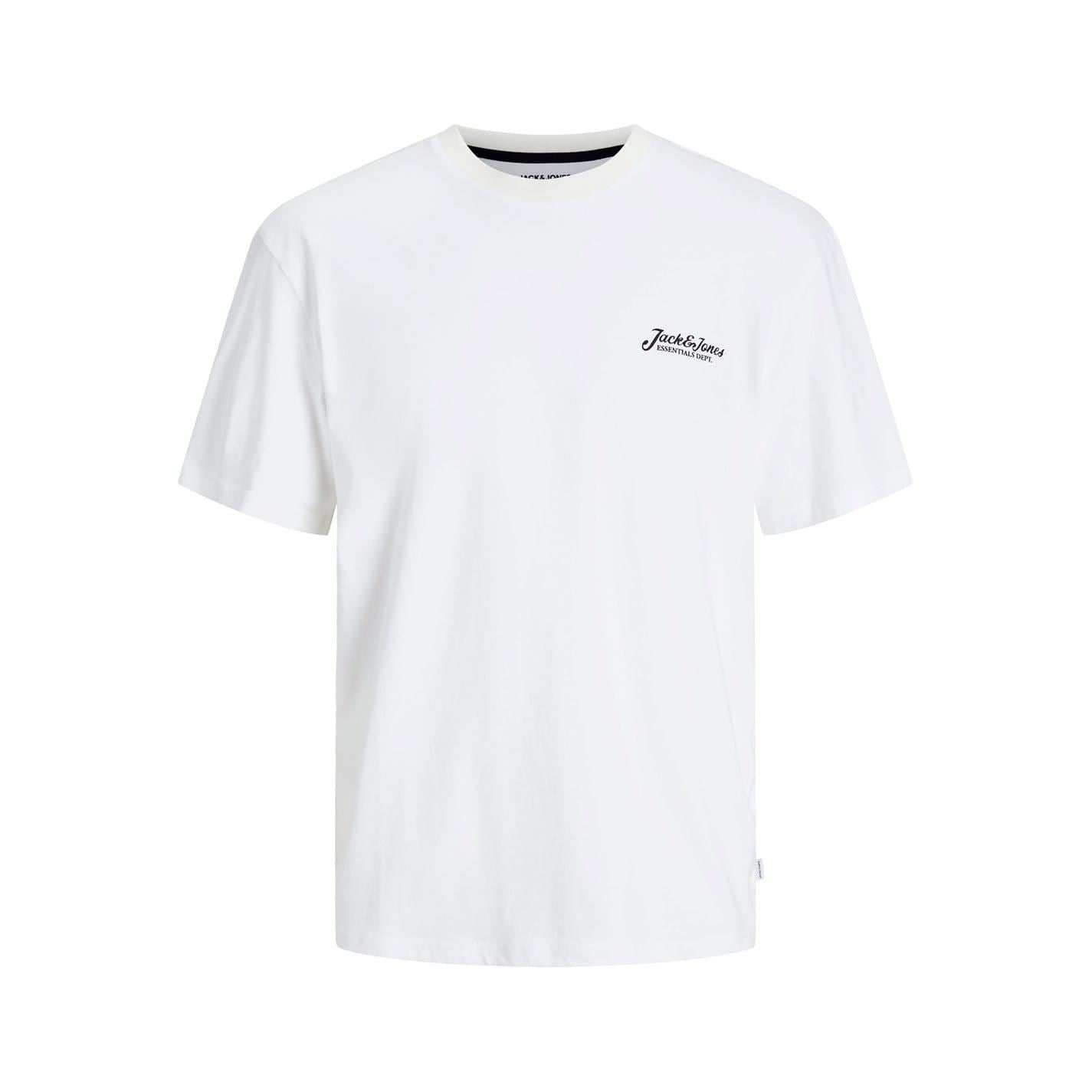 Jack and Jones Regular Fit Crew Neck Logo Print T-Shirt