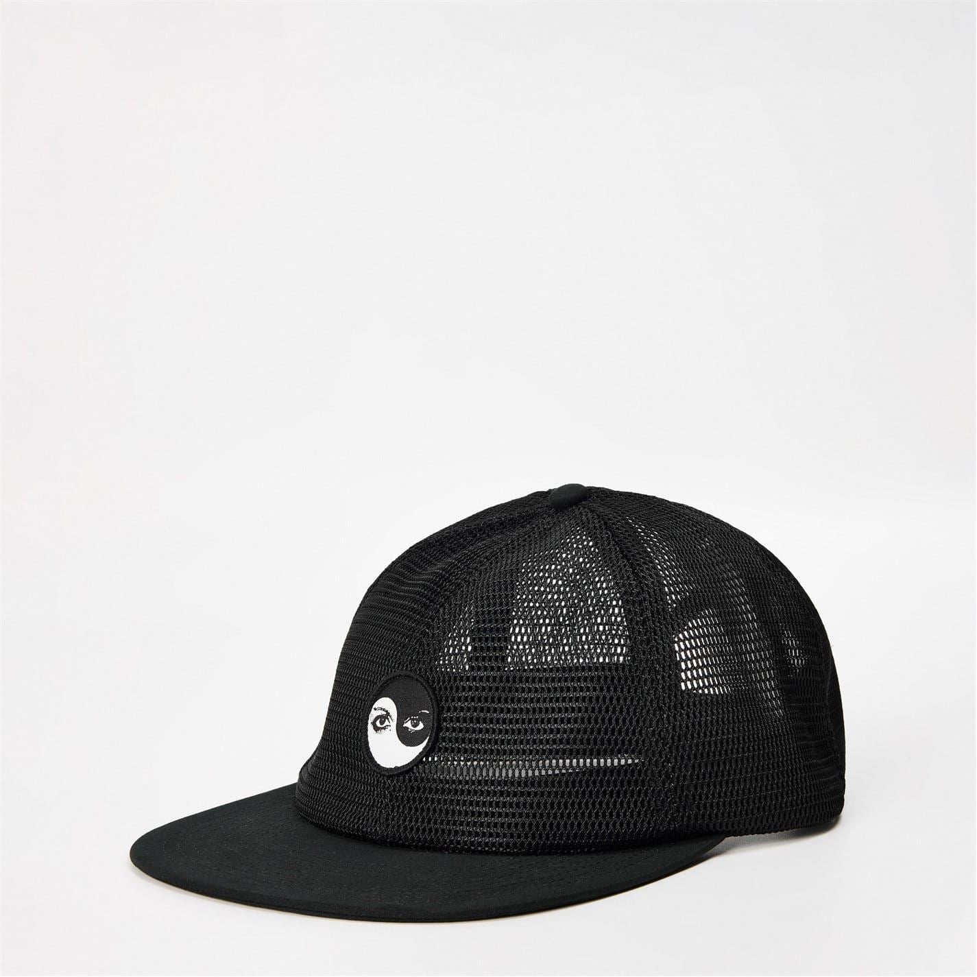 Vans Skate Yin Yang Eyes Mesh 6 Panel Flat Bill Trucker Cap