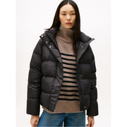 Tommy Hilfiger Solid Patterned Hooded Down Jacket