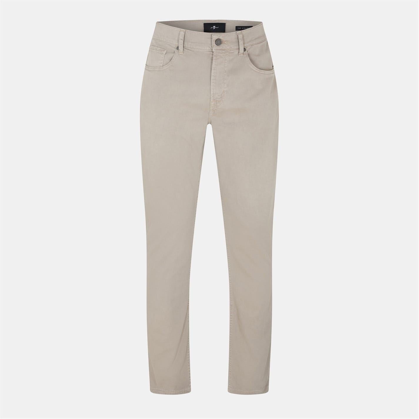 7 For All Mankind Solid Patterned Straight Five Pocket