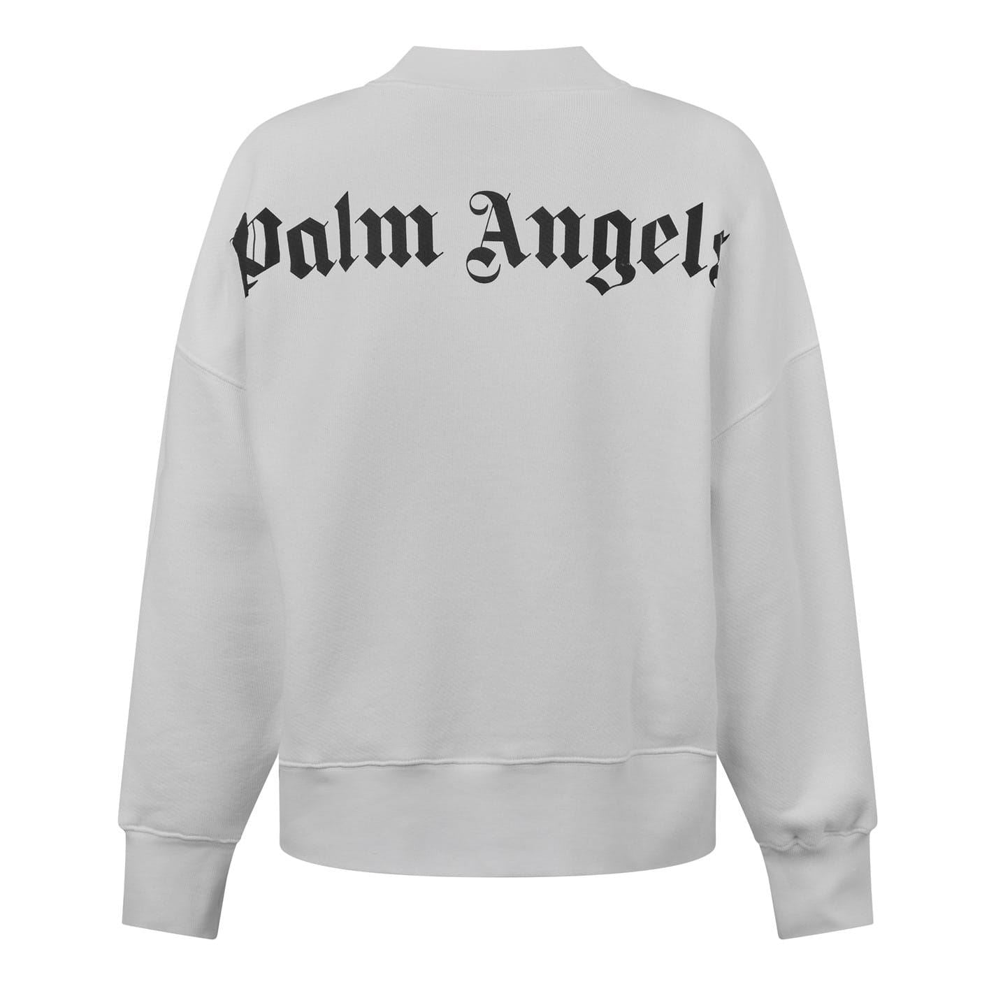 Palm Angels Classic Curved Logo Crew Neck Sweater Ladies