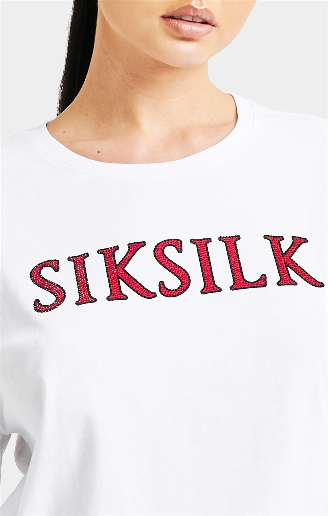 SikSilk Sparkle Boxy Cropped T-Shirt