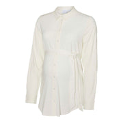 Mamalicious Mlelva Collared Neck Long Sleeve Shirt