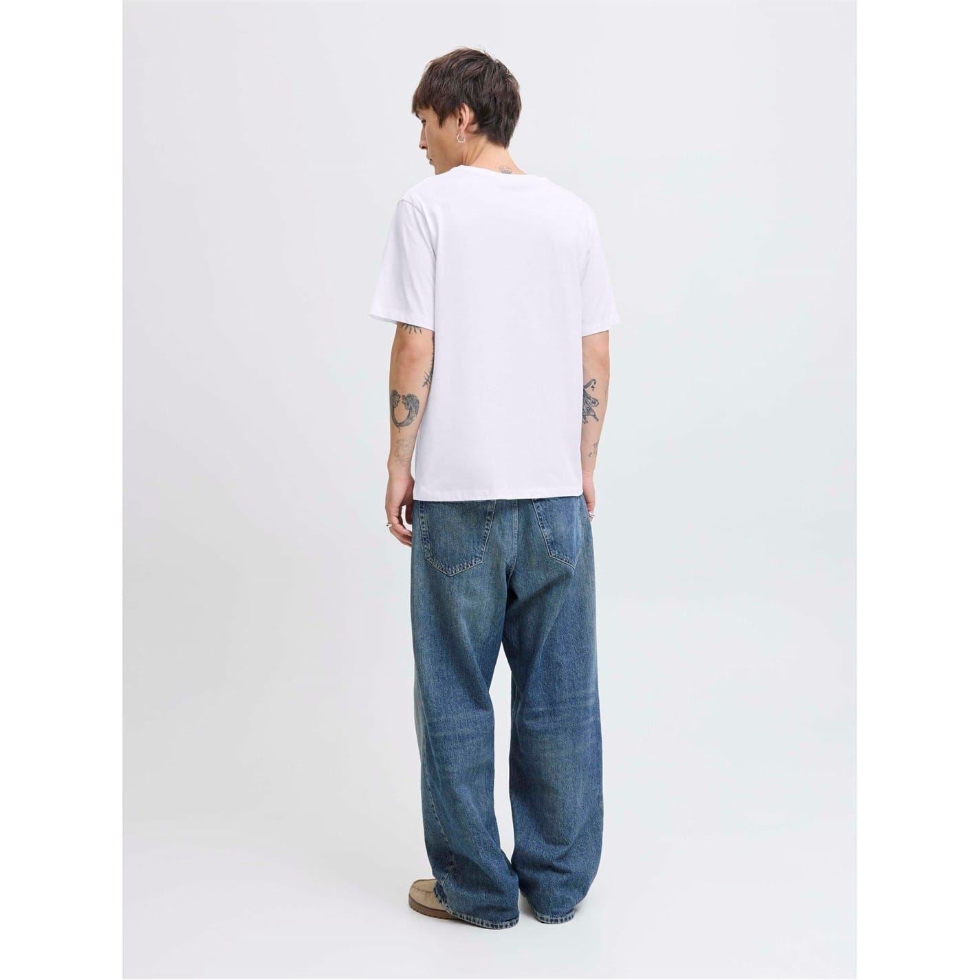 Jack and Jones Mens 5 Pack Short Sleeve T-Shirt