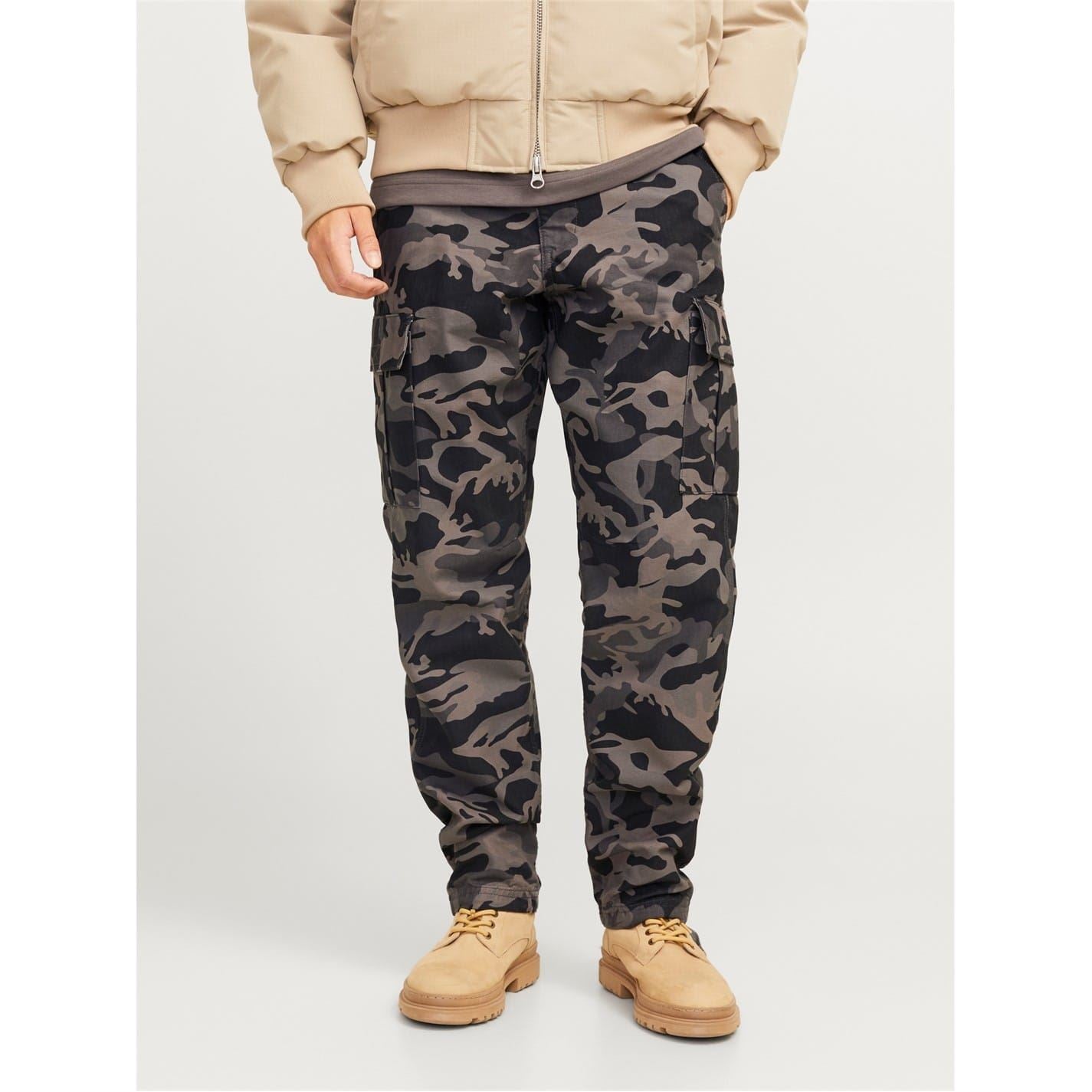Jack and Jones Barkley Camo Straight Leg Cargo Pants