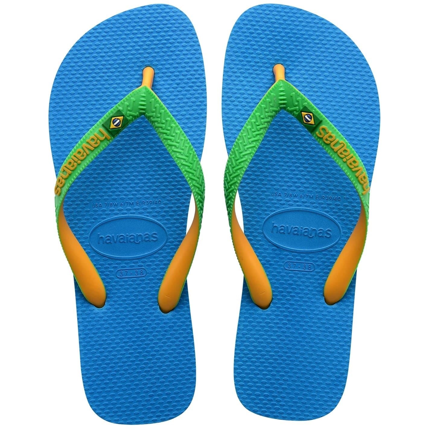 Havaianas Womens Hav. Brasil Mix Leaf Green Marine B Flip Flops