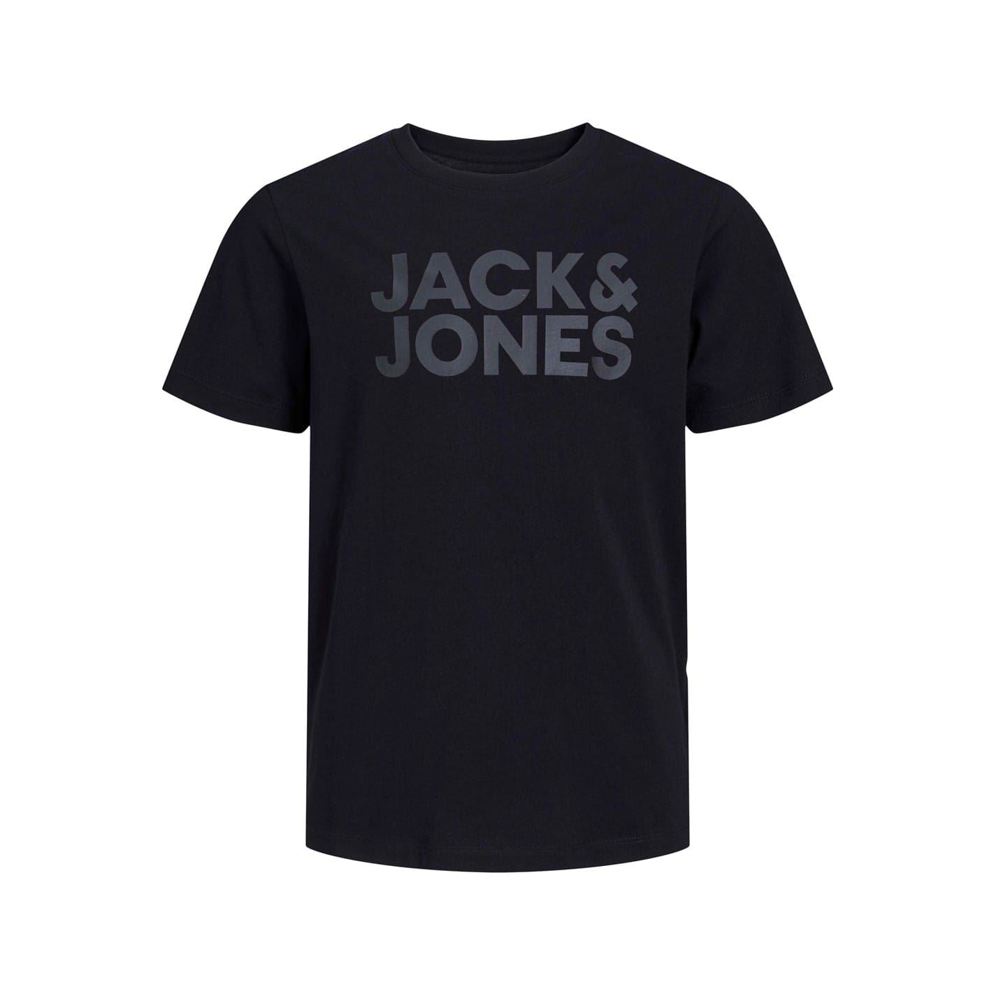 Jack and Jones Logo Print Crew Neck Short Sleeve T-Shirt