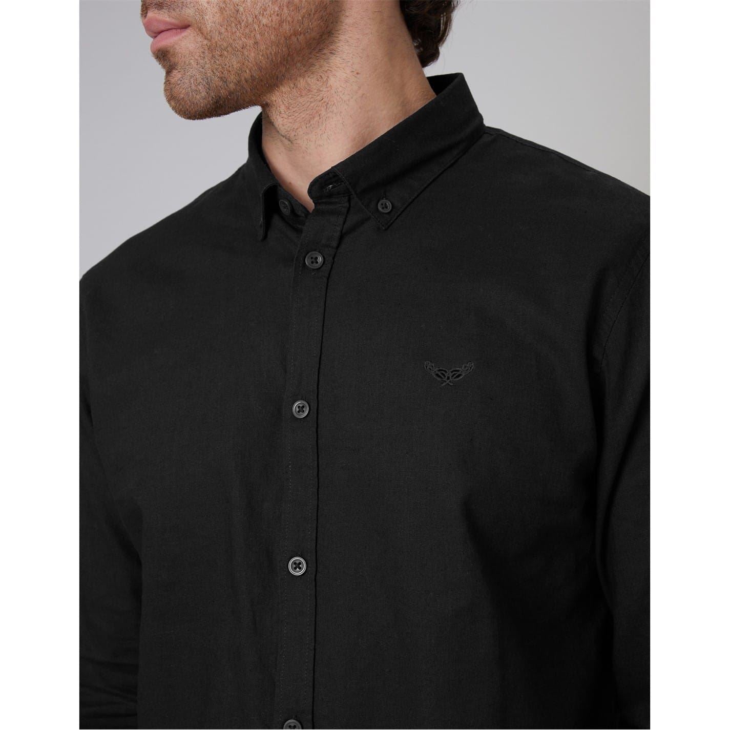 Threadbare Regular Fit Long Sleeve Button Down Collar Shirt