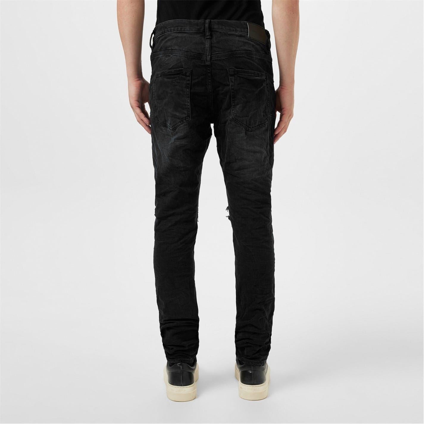 Purple Brand Mid Rise Distressed Jeans